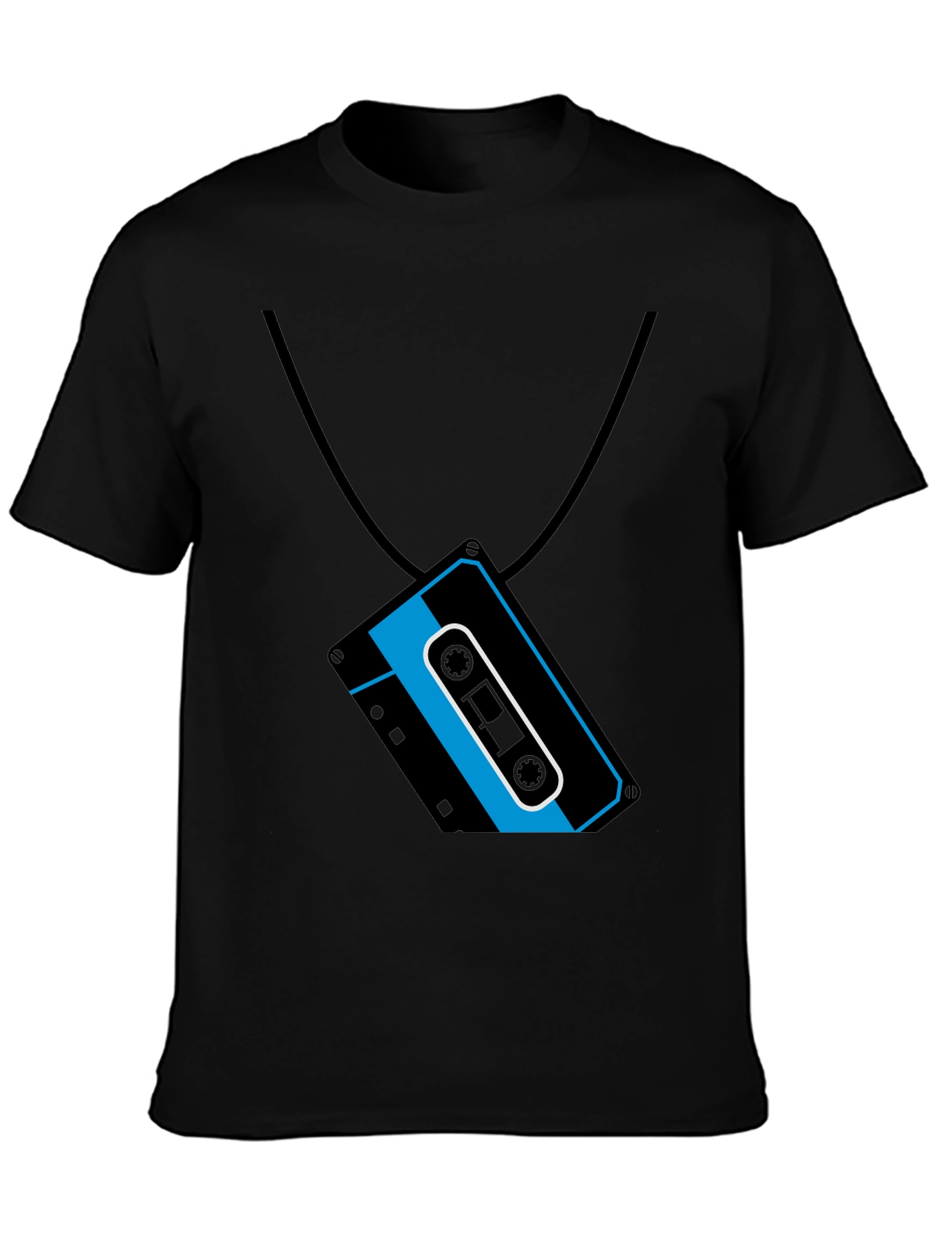 Retro Cassette Tape Necklace Graphic T-Shirt