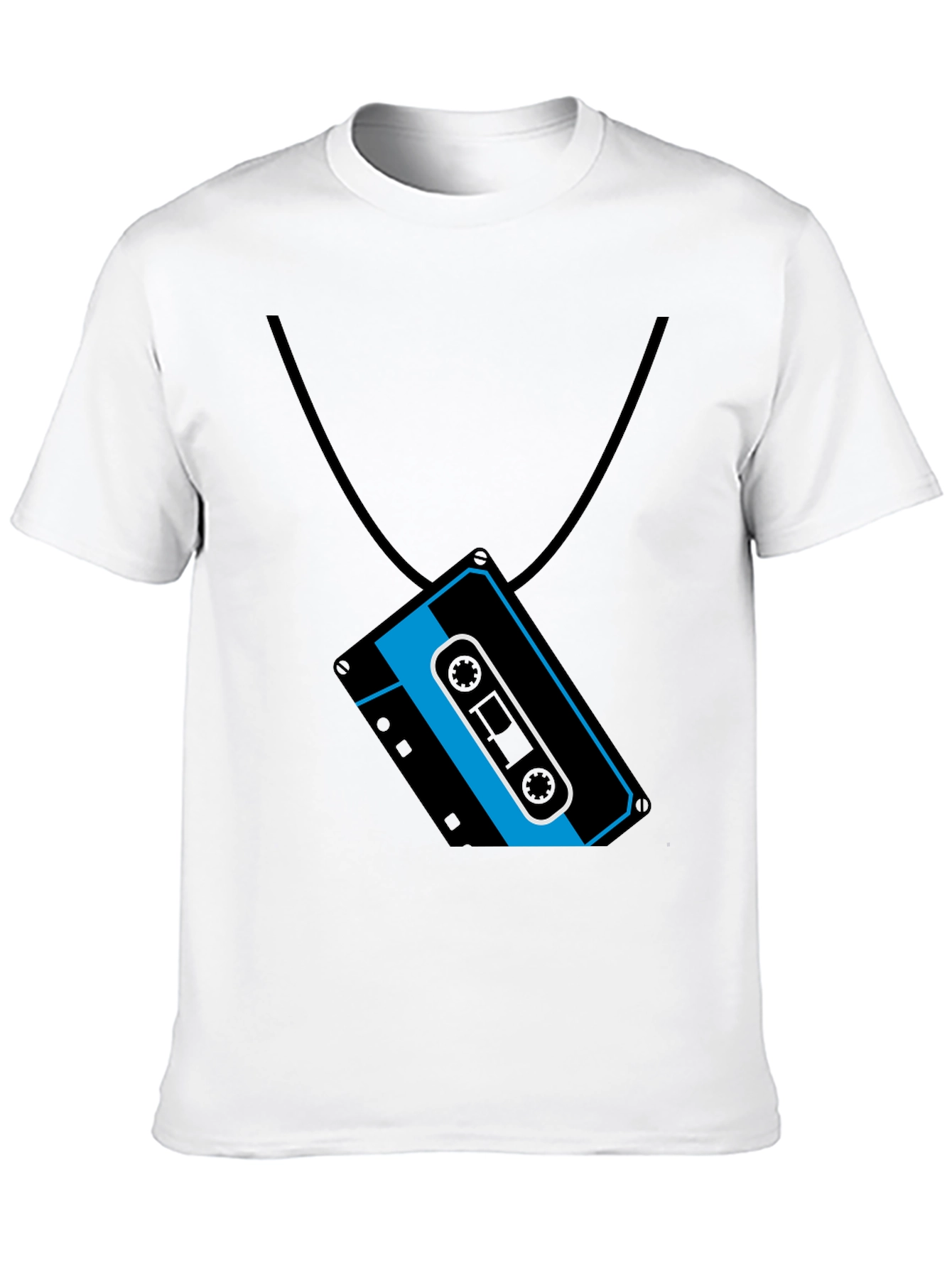 Retro Cassette Tape Necklace Graphic T-Shirt