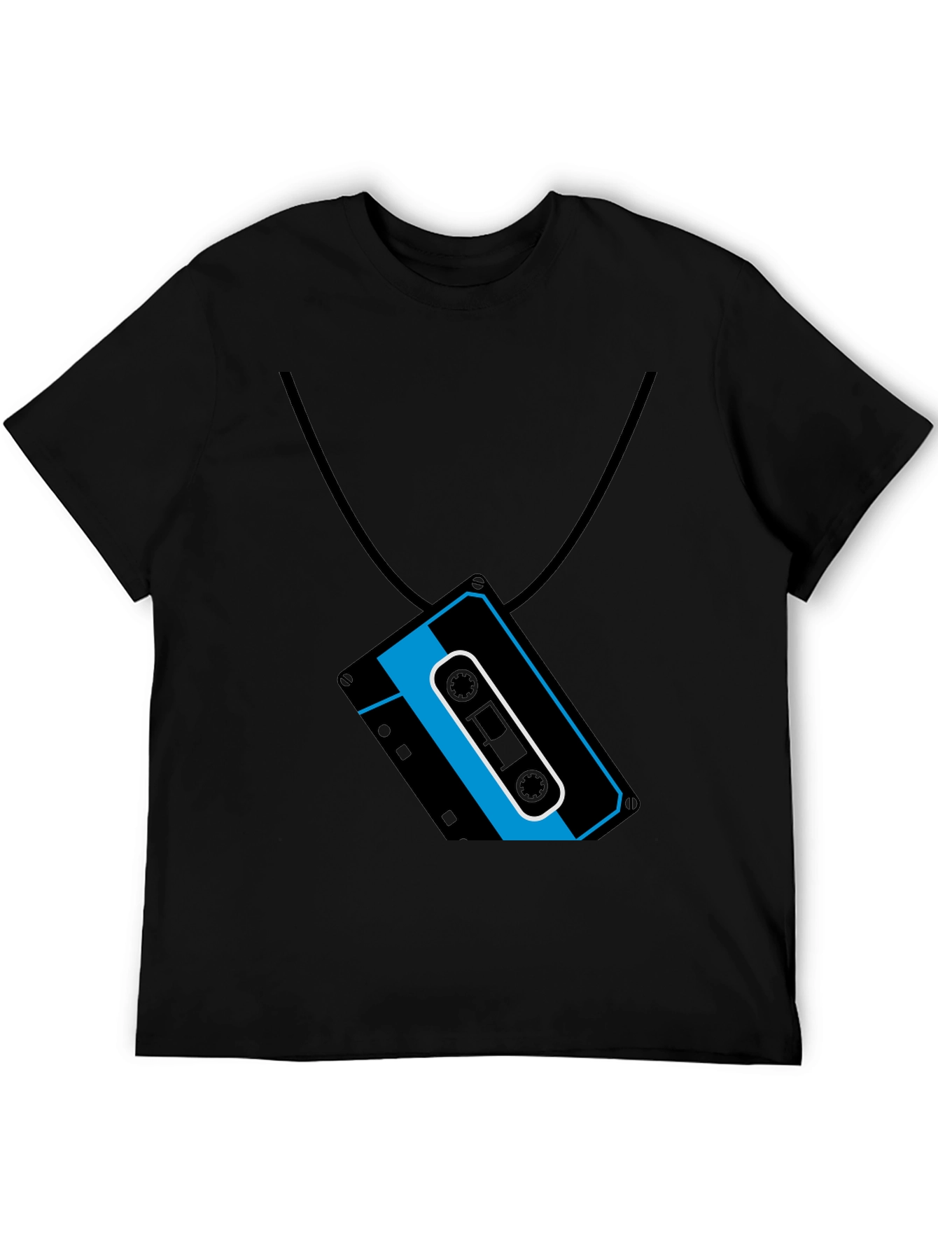 Retro Cassette Tape Necklace Graphic T-Shirt