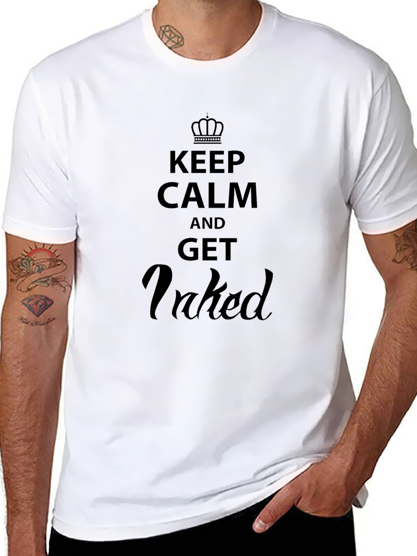 Keep Calm and Get Inked Black T-Shirt