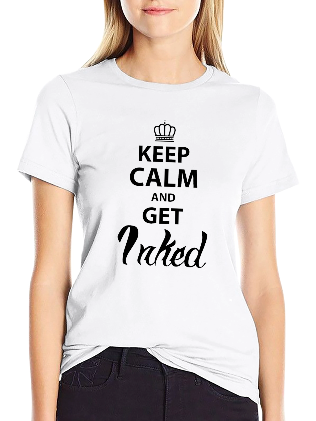 Keep Calm and Get Inked Black T-Shirt