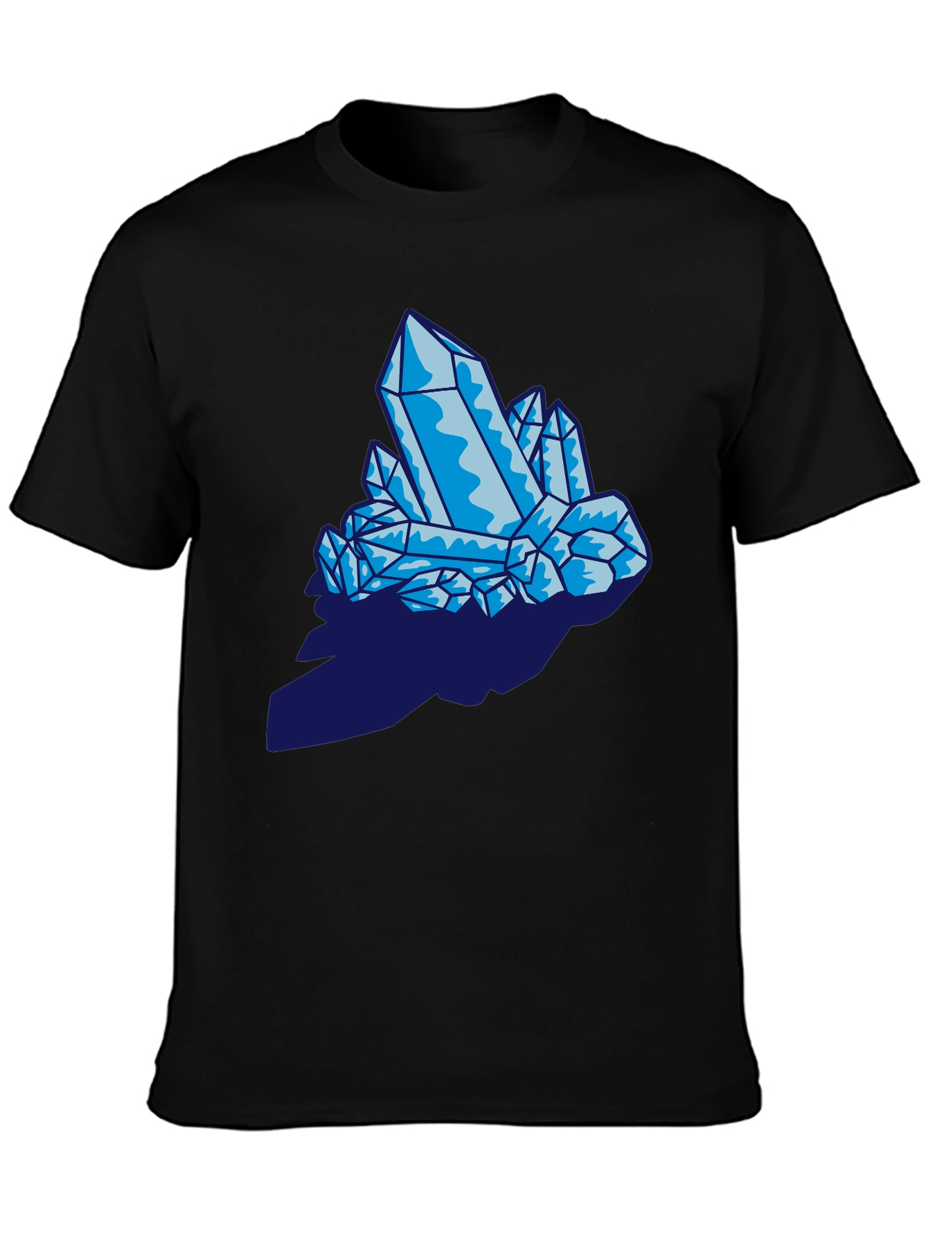 Crystal Graphic Print Black T-Shirt