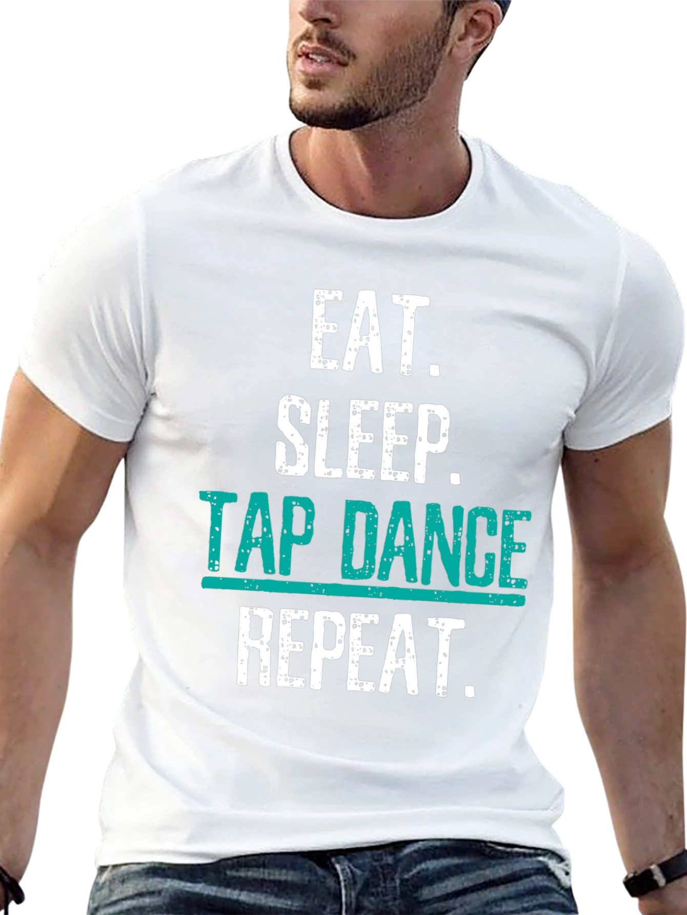 Eat Sleep Tap Dance Repeat Black T-Shirt