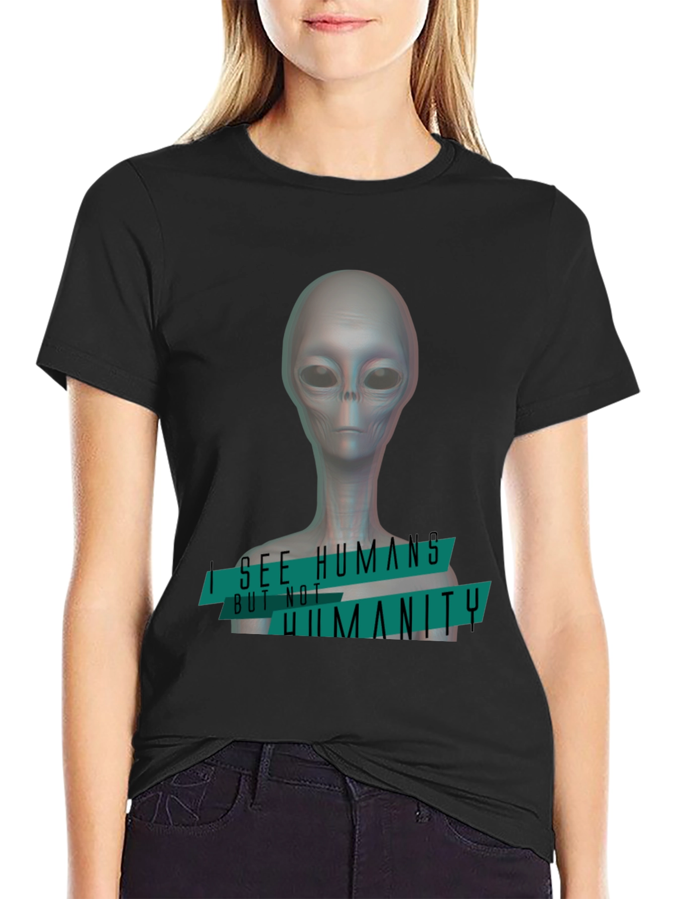 Alien I See Humans Graphic T-Shirt