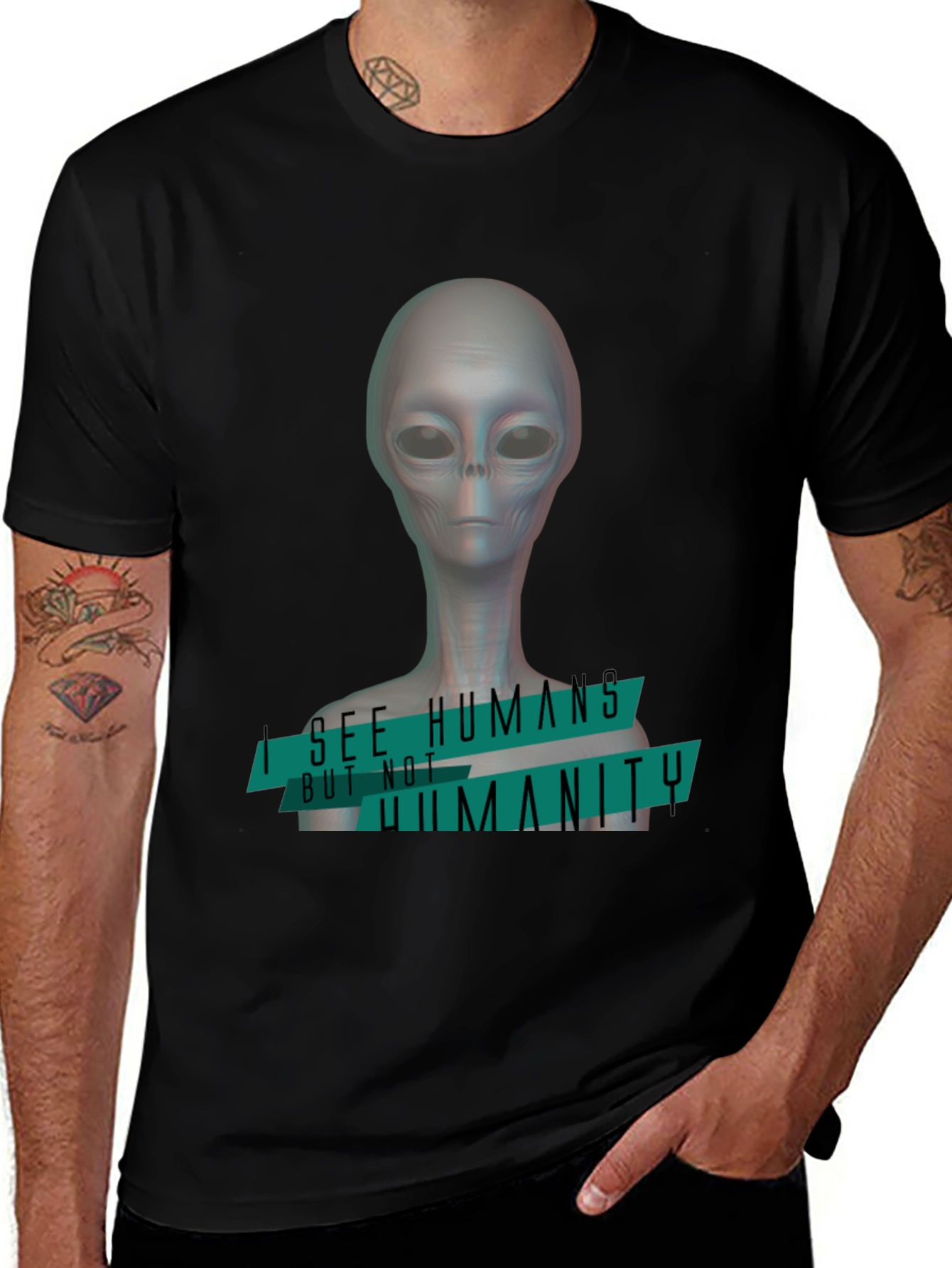 Alien I See Humans Graphic T-Shirt