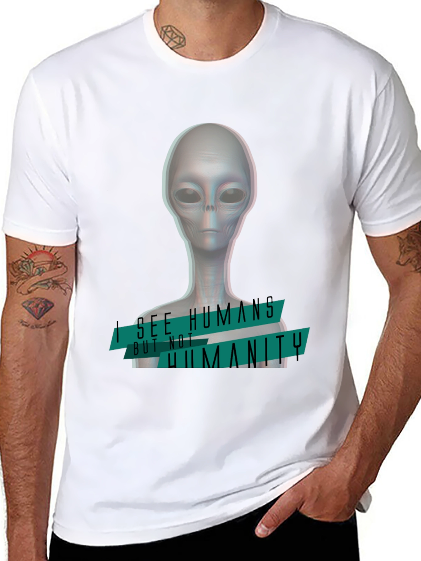 Alien I See Humans Graphic T-Shirt