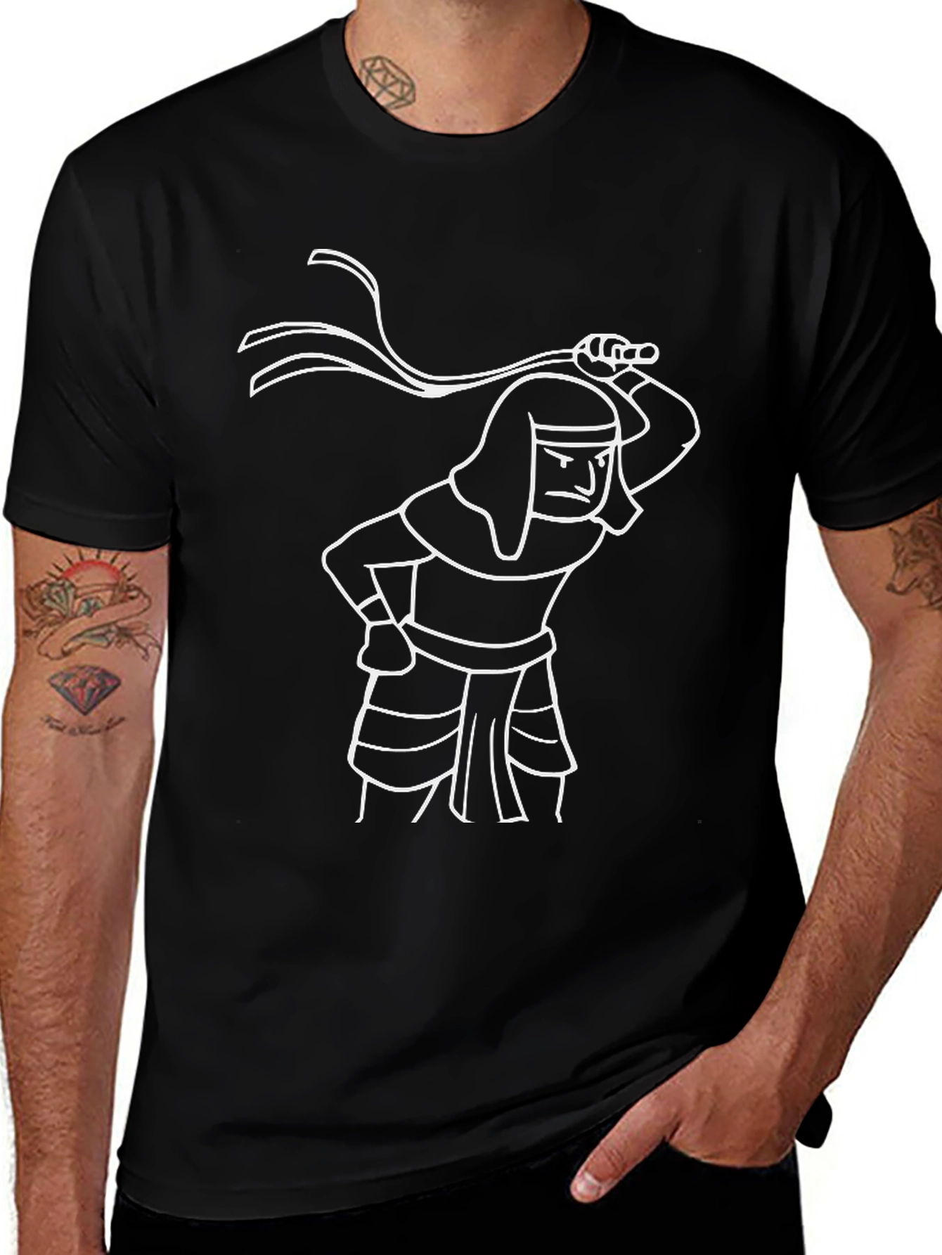 Egyptian Pharaoh Whip Black T-Shirt