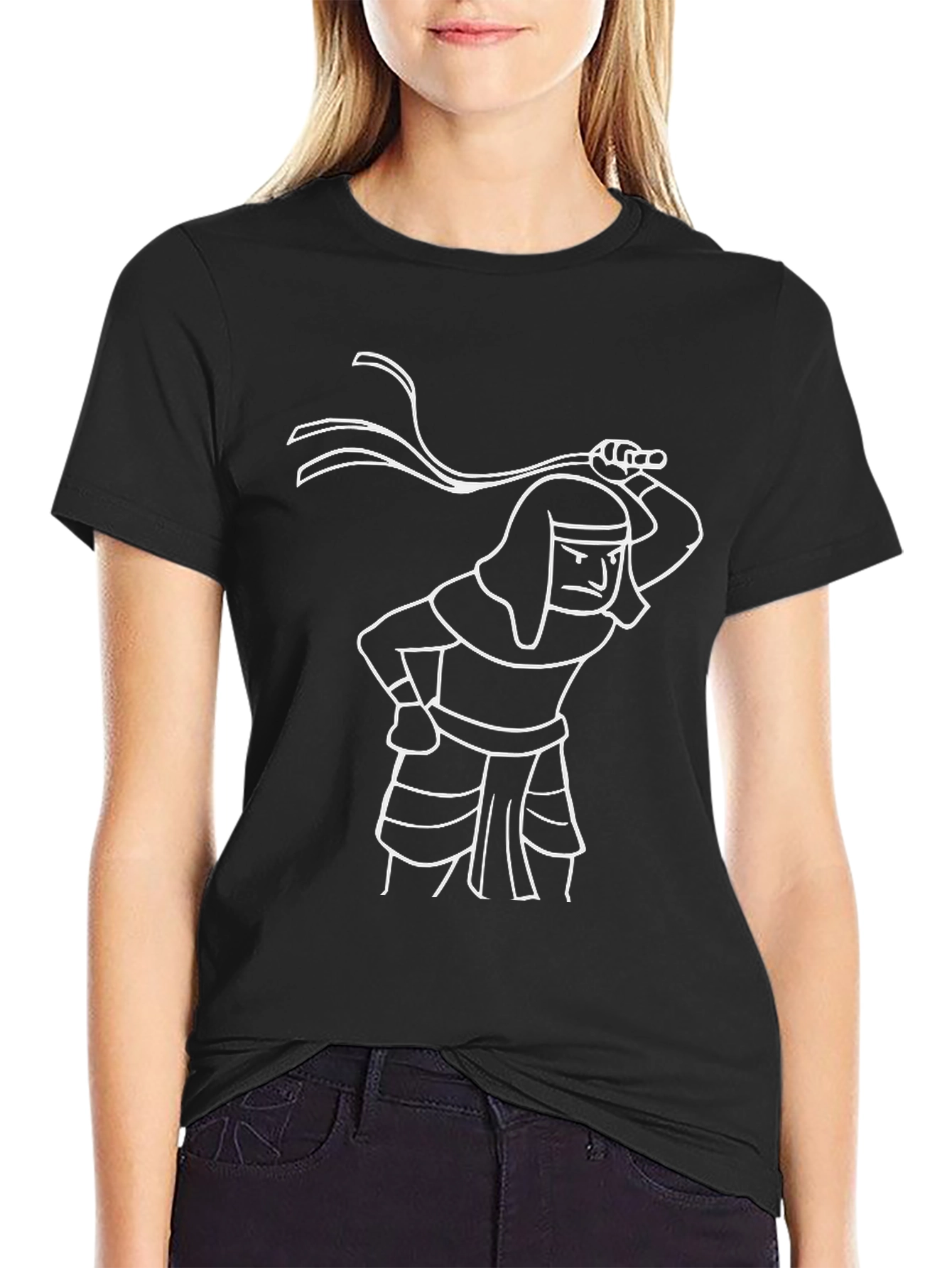 Egyptian Pharaoh Whip Black T-Shirt
