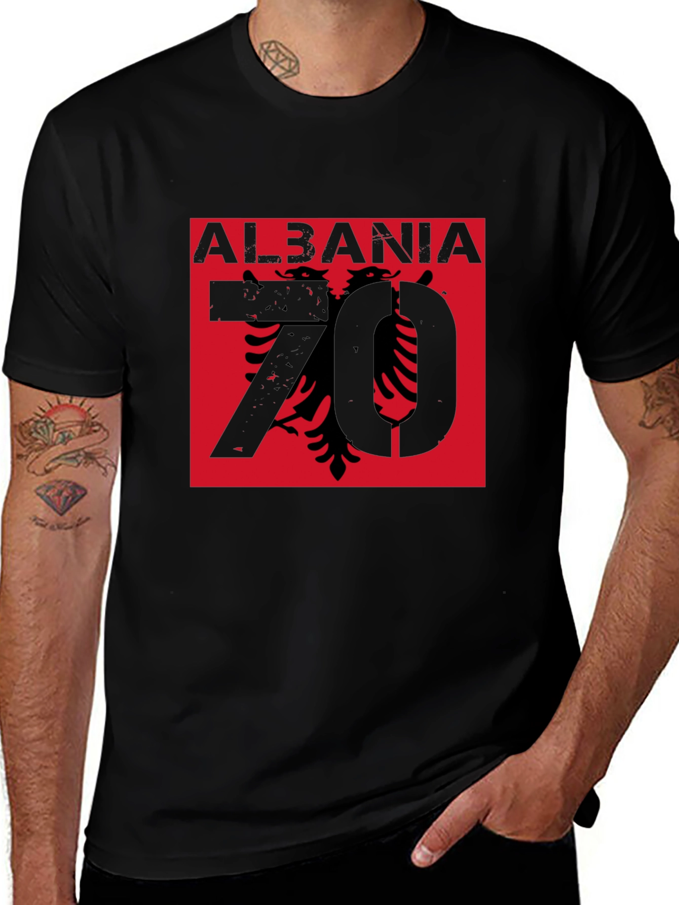 Albania Eagle Black T-Shirt