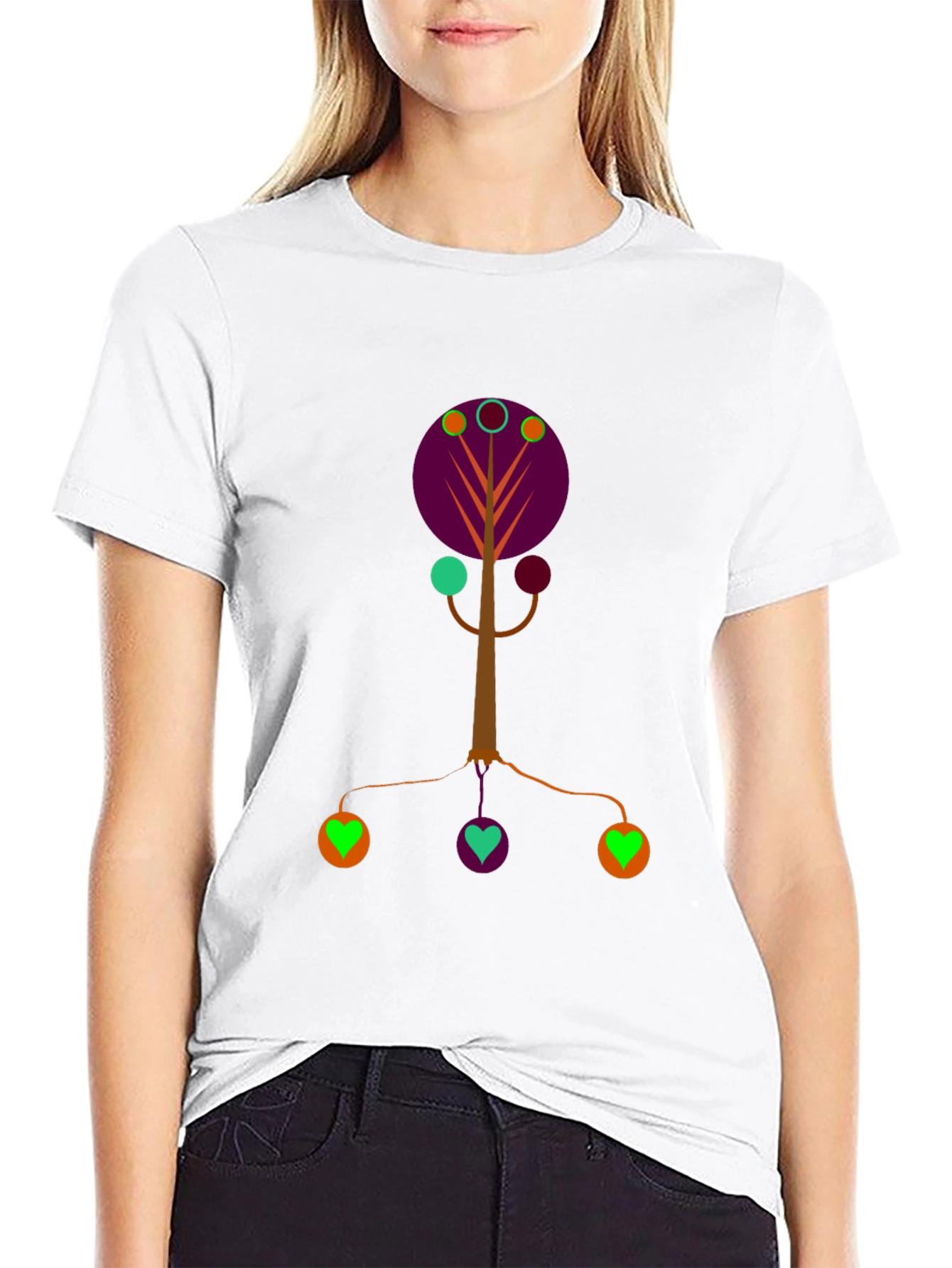 Abstract Tree Graphic Tee - Modern Art Shirt