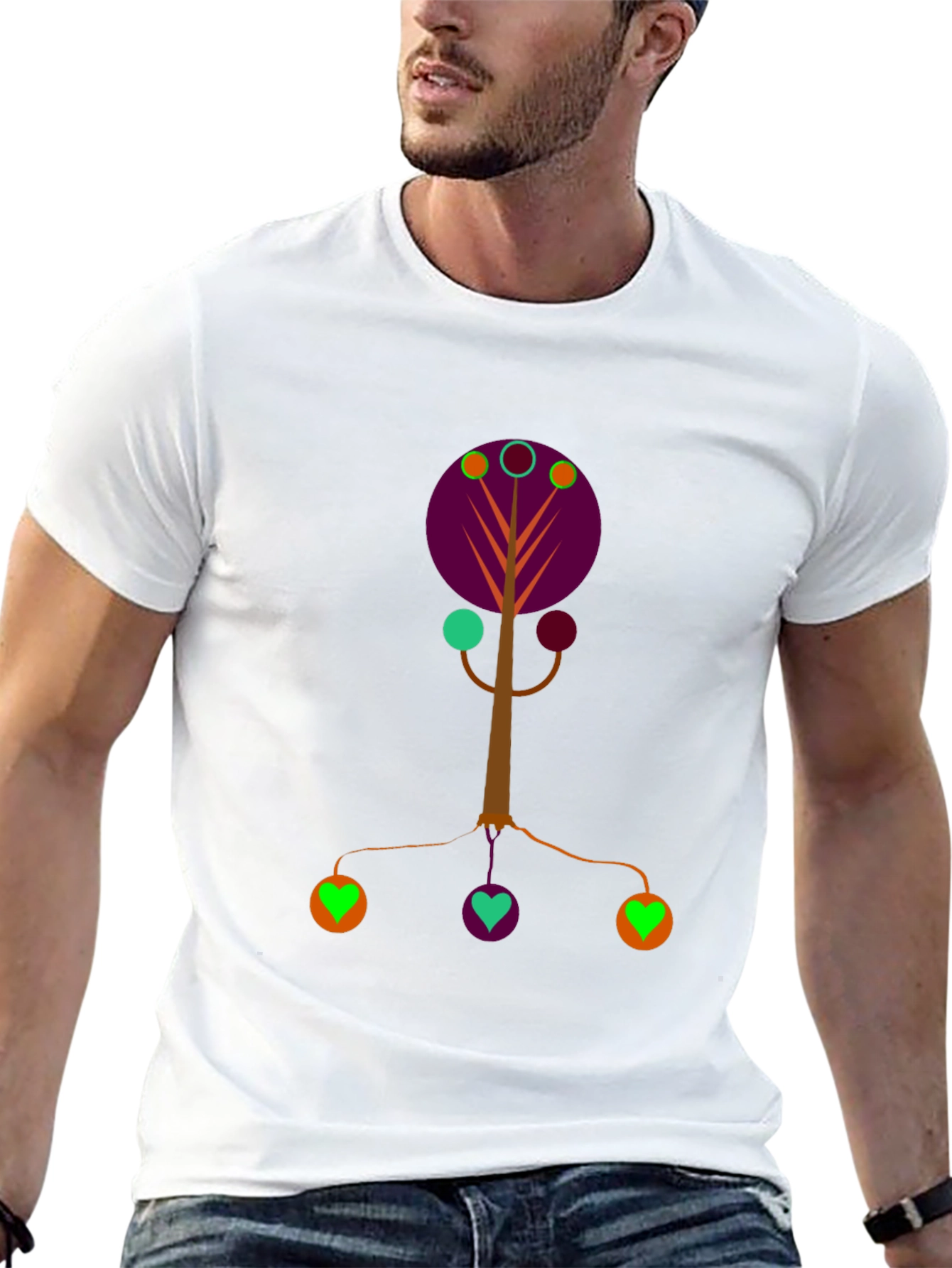 Abstract Tree Graphic Tee - Modern Art Shirt
