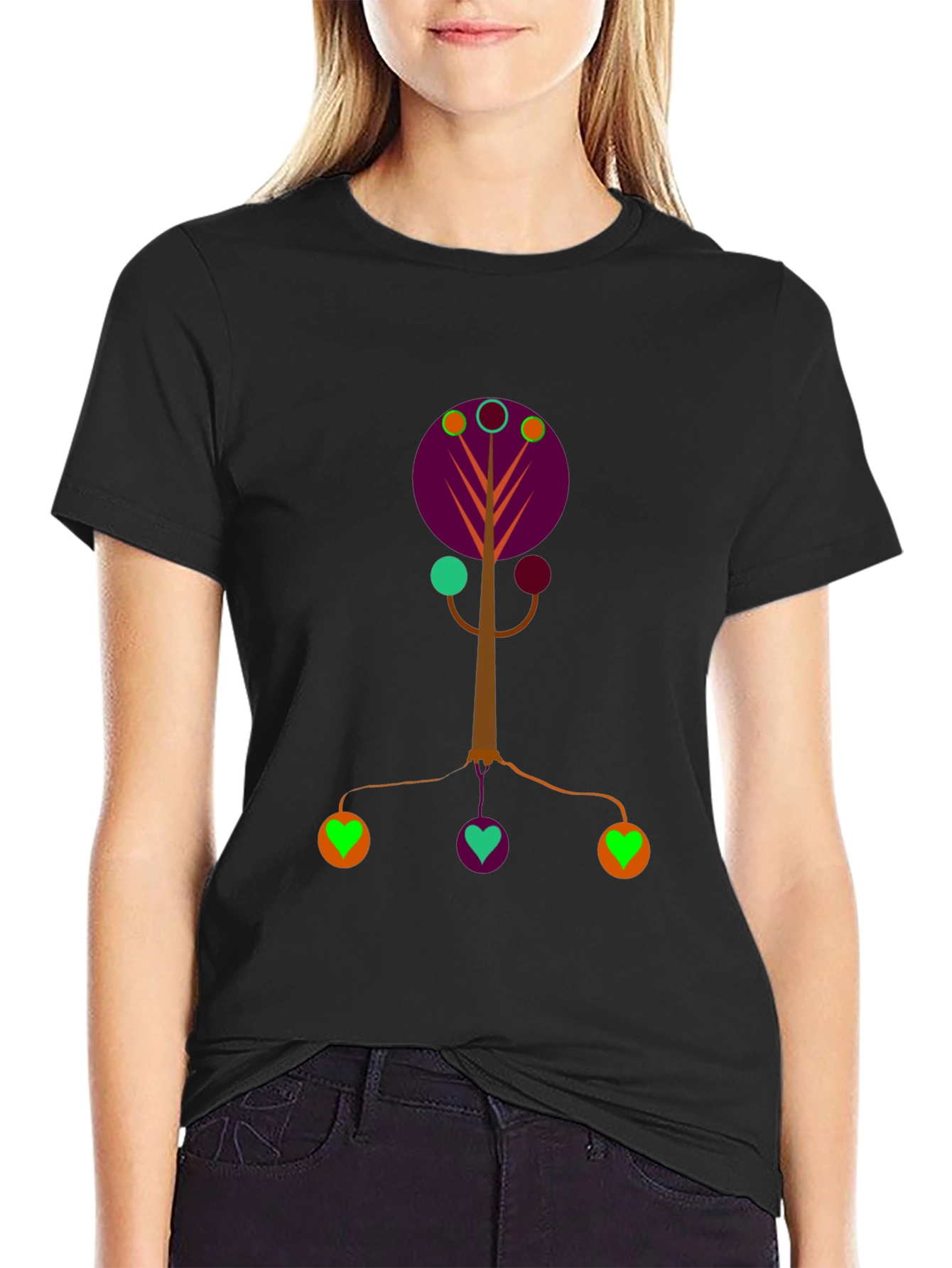 Abstract Tree Graphic Tee - Modern Art Shirt