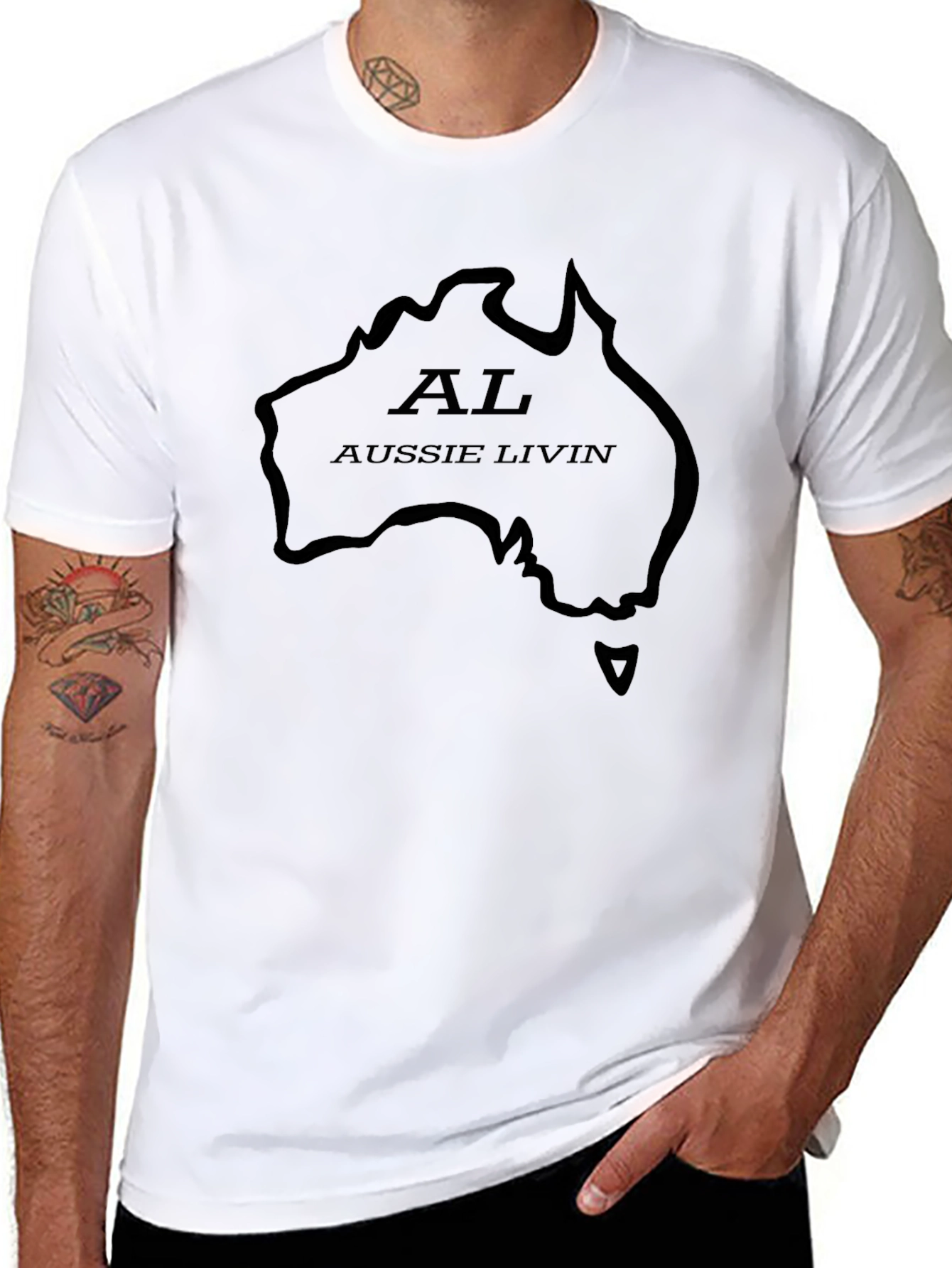Aussie Livin Black T-Shirt
