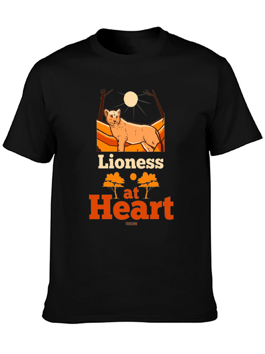 Lioness at Heart Graphic Tee - Bold Womens T-Shirt