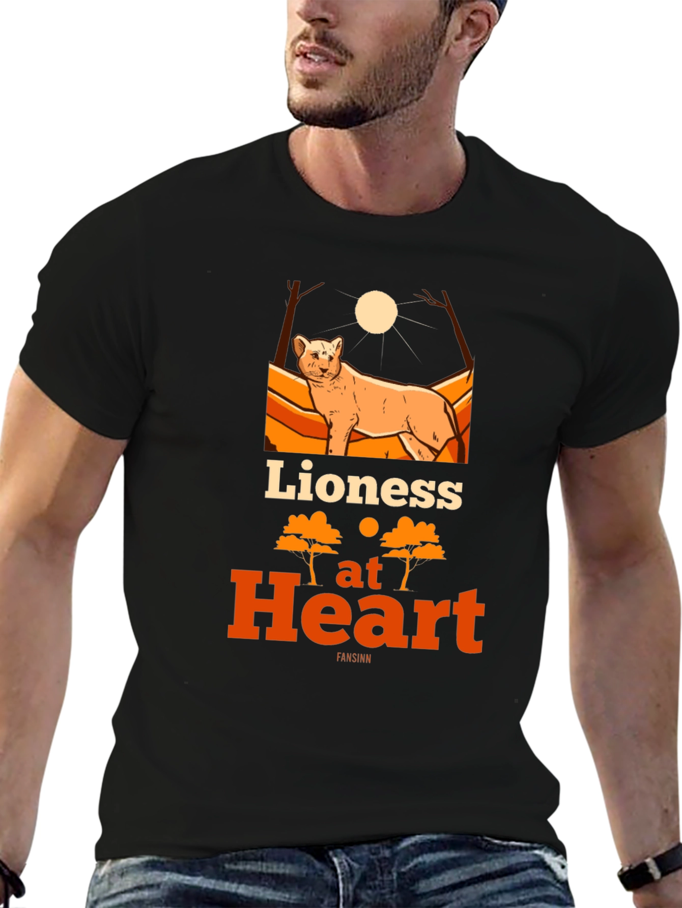 Lioness at Heart Graphic Tee - Bold Womens T-Shirt