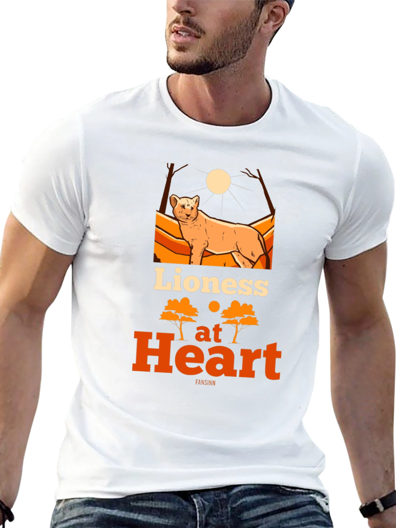 Lioness at Heart Graphic Tee - Bold Womens T-Shirt