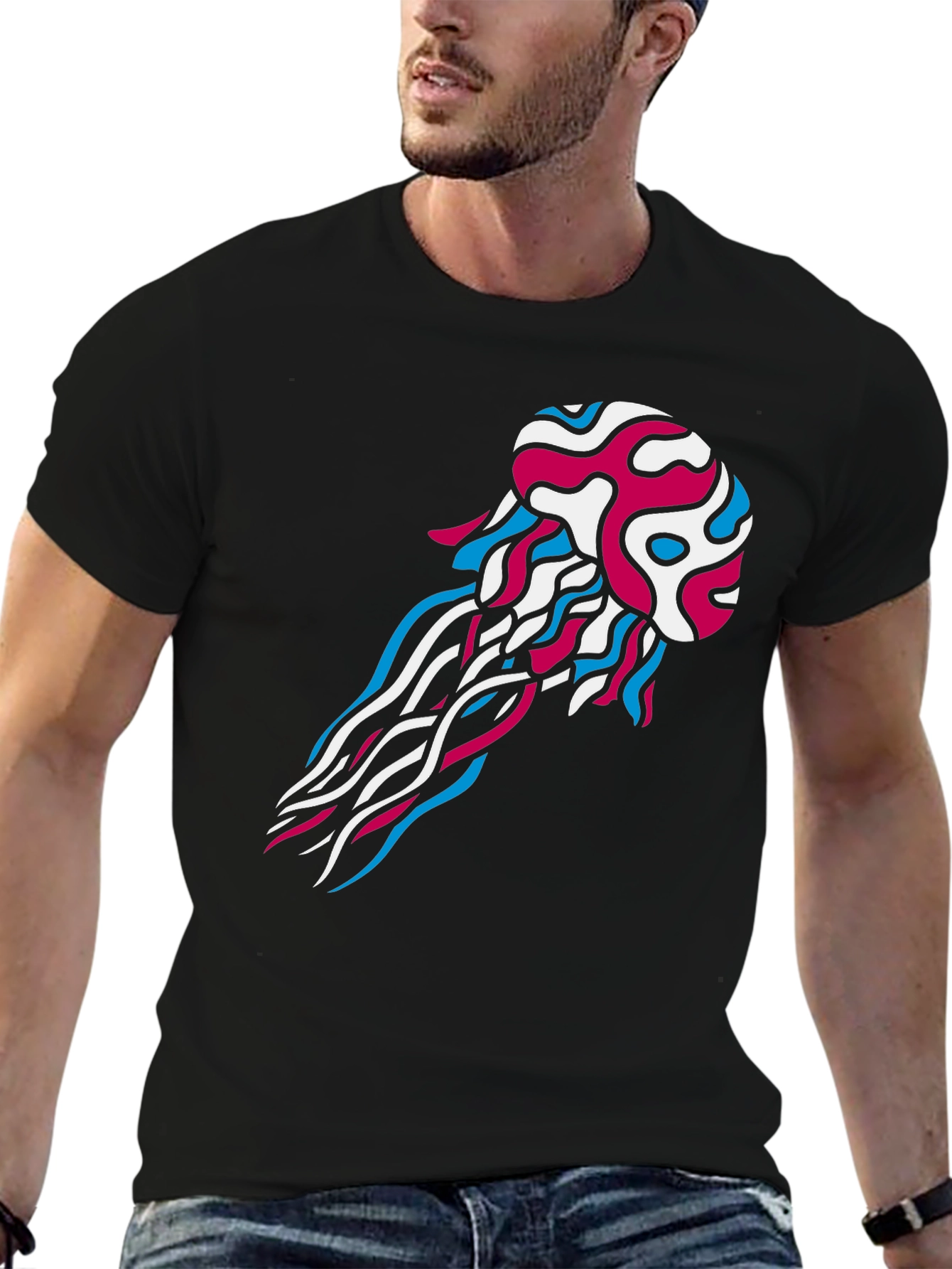 Jellyfish Graphic Tee - Mens Black T-Shirt