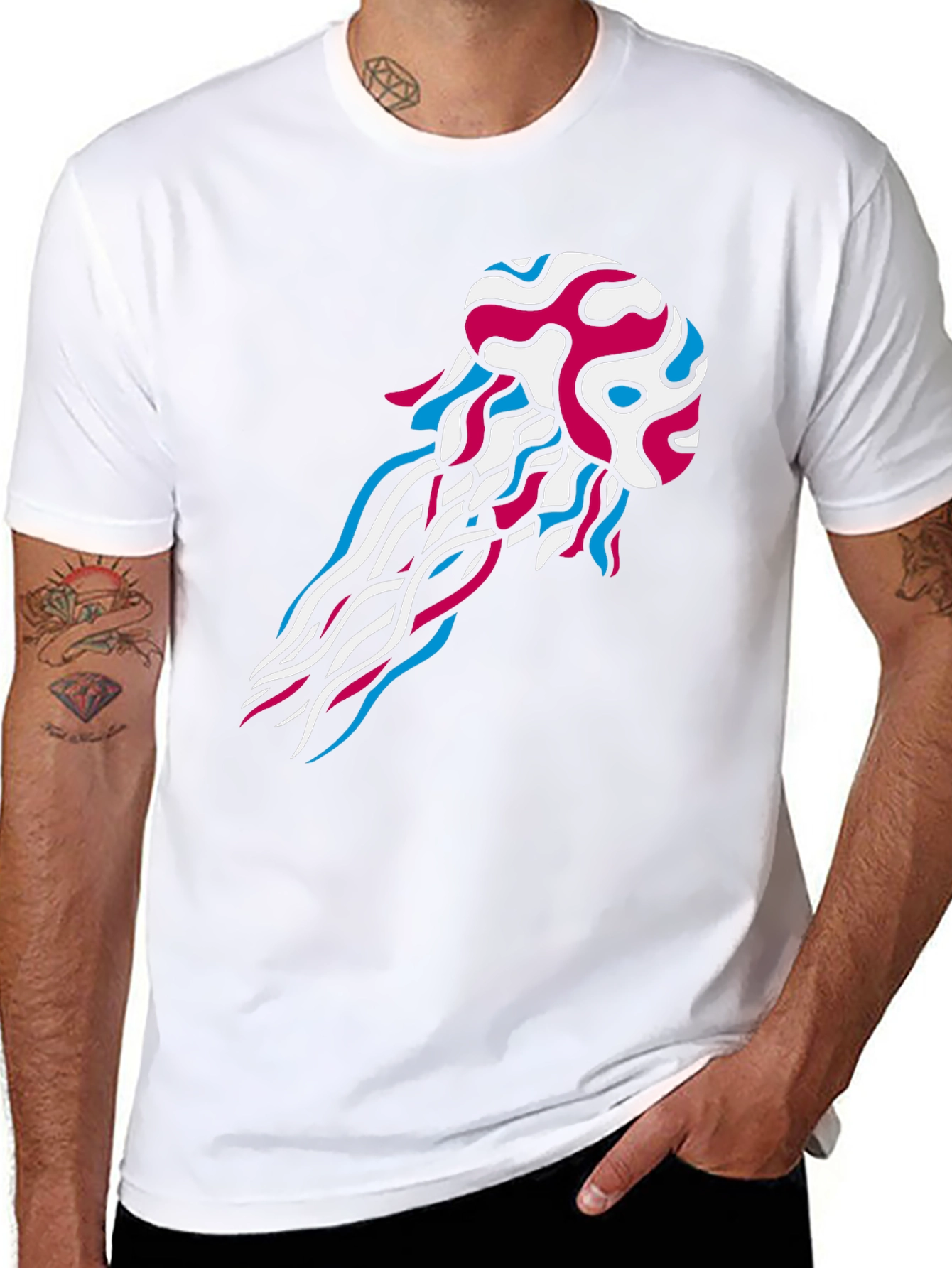 Jellyfish Graphic Tee - Mens Black T-Shirt