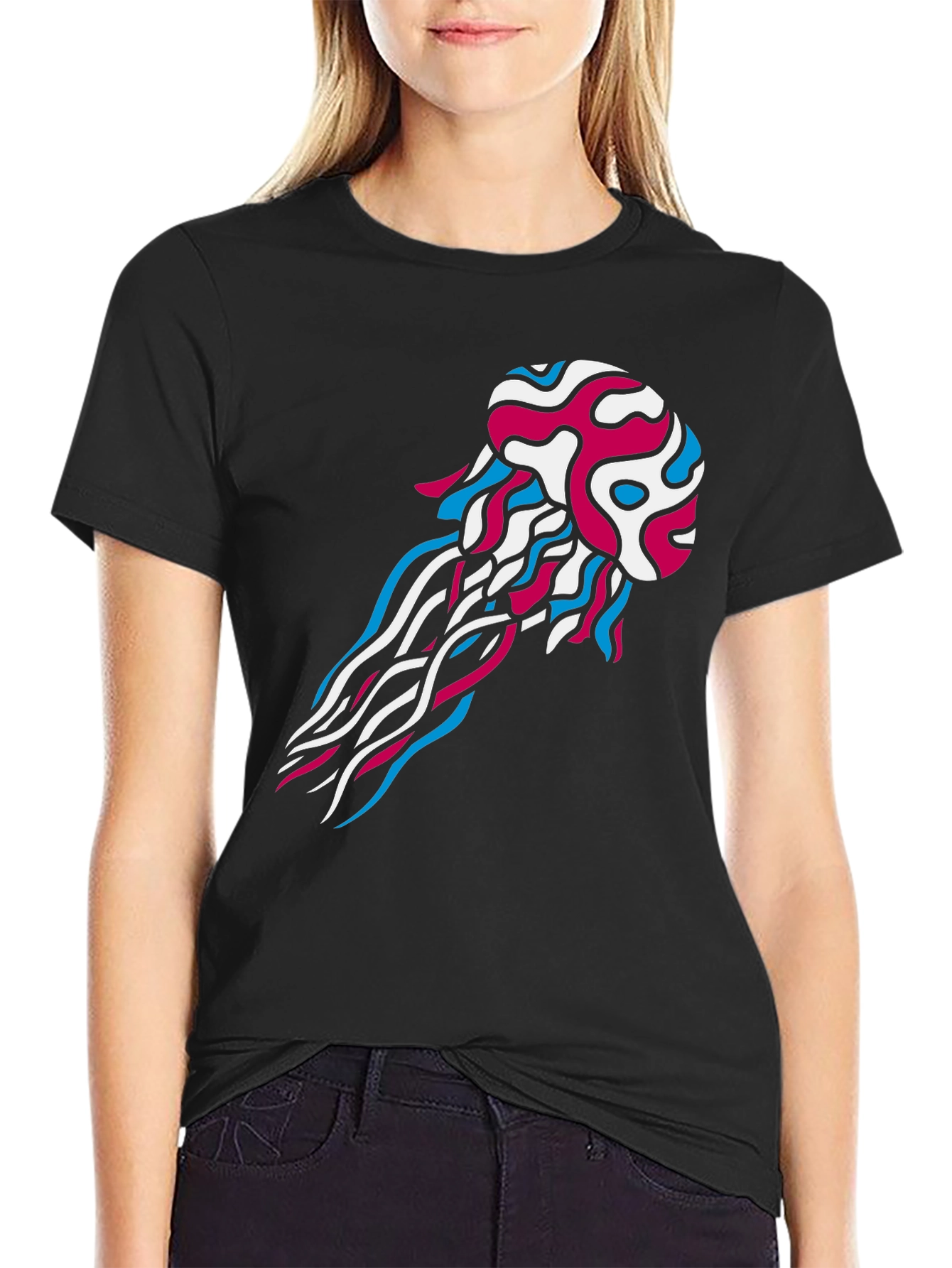 Jellyfish Graphic Tee - Mens Black T-Shirt