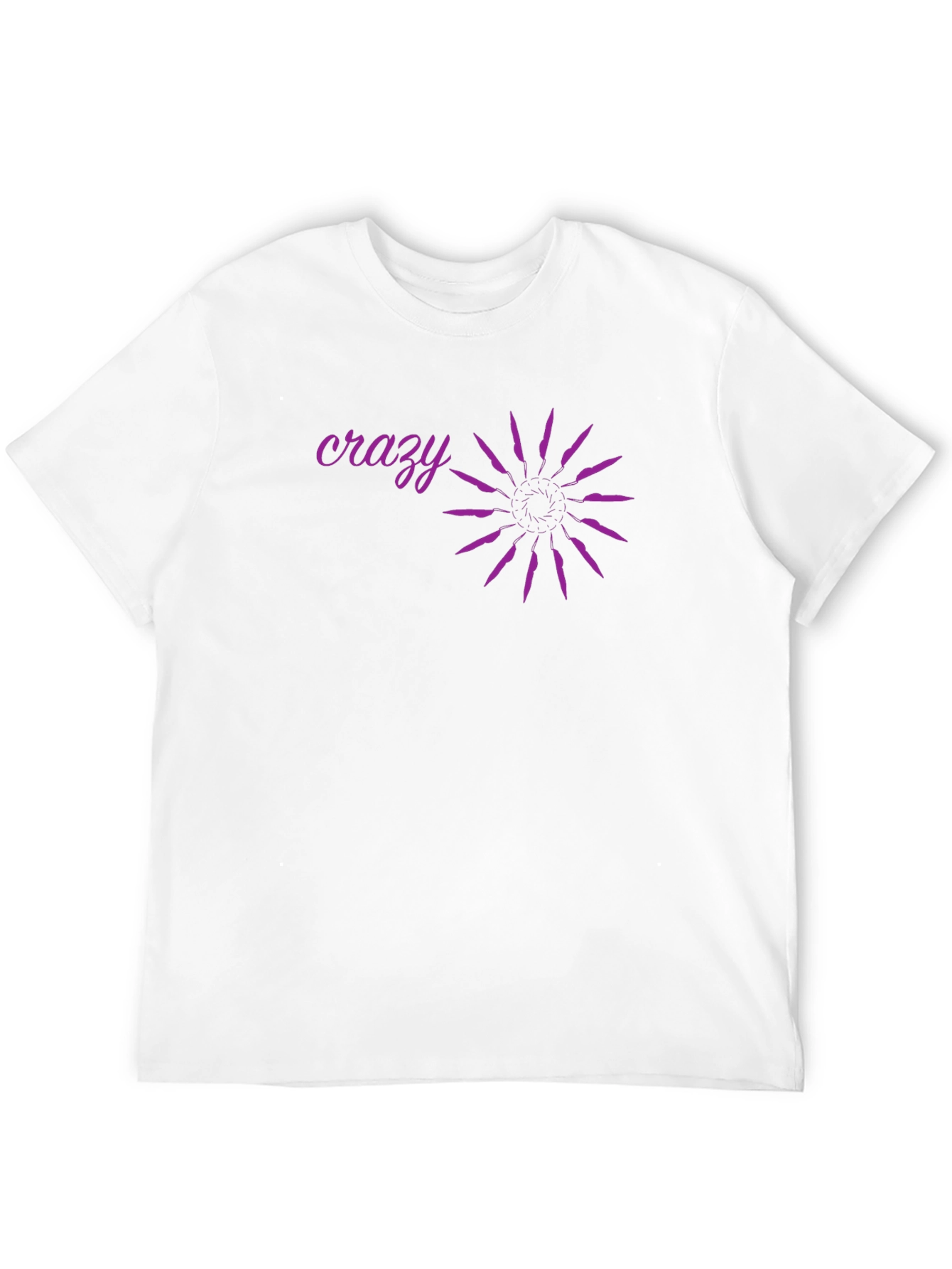 Crazy Graphic Tee - Black Cotton Blend