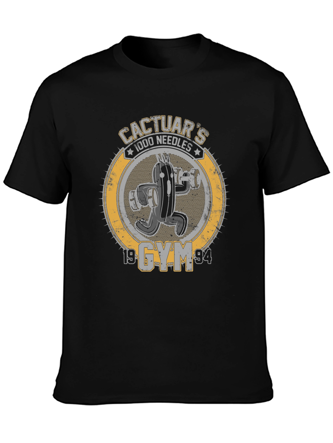 Cactuars Gym 1000 Needles Black T-Shirt
