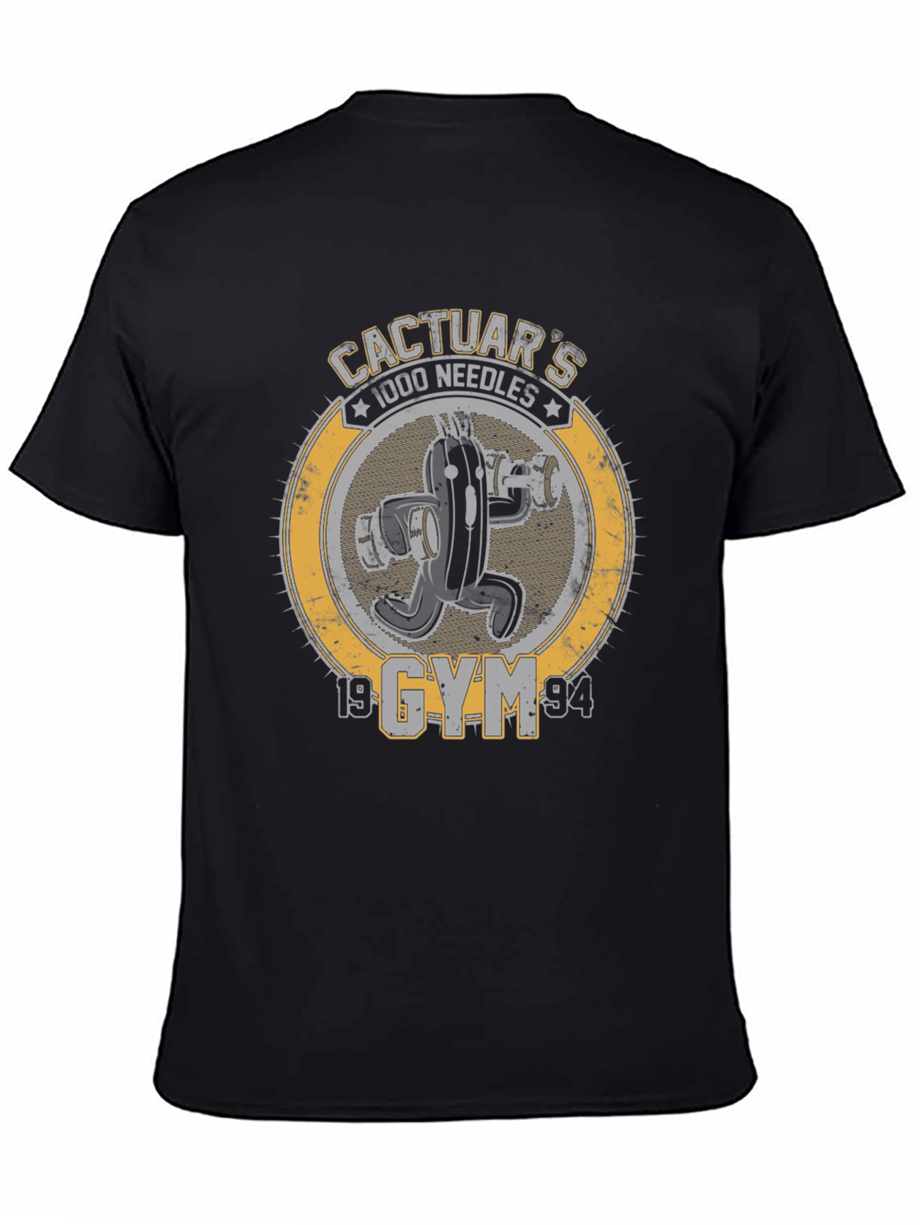 Cactuars Gym 1000 Needles Black T-Shirt