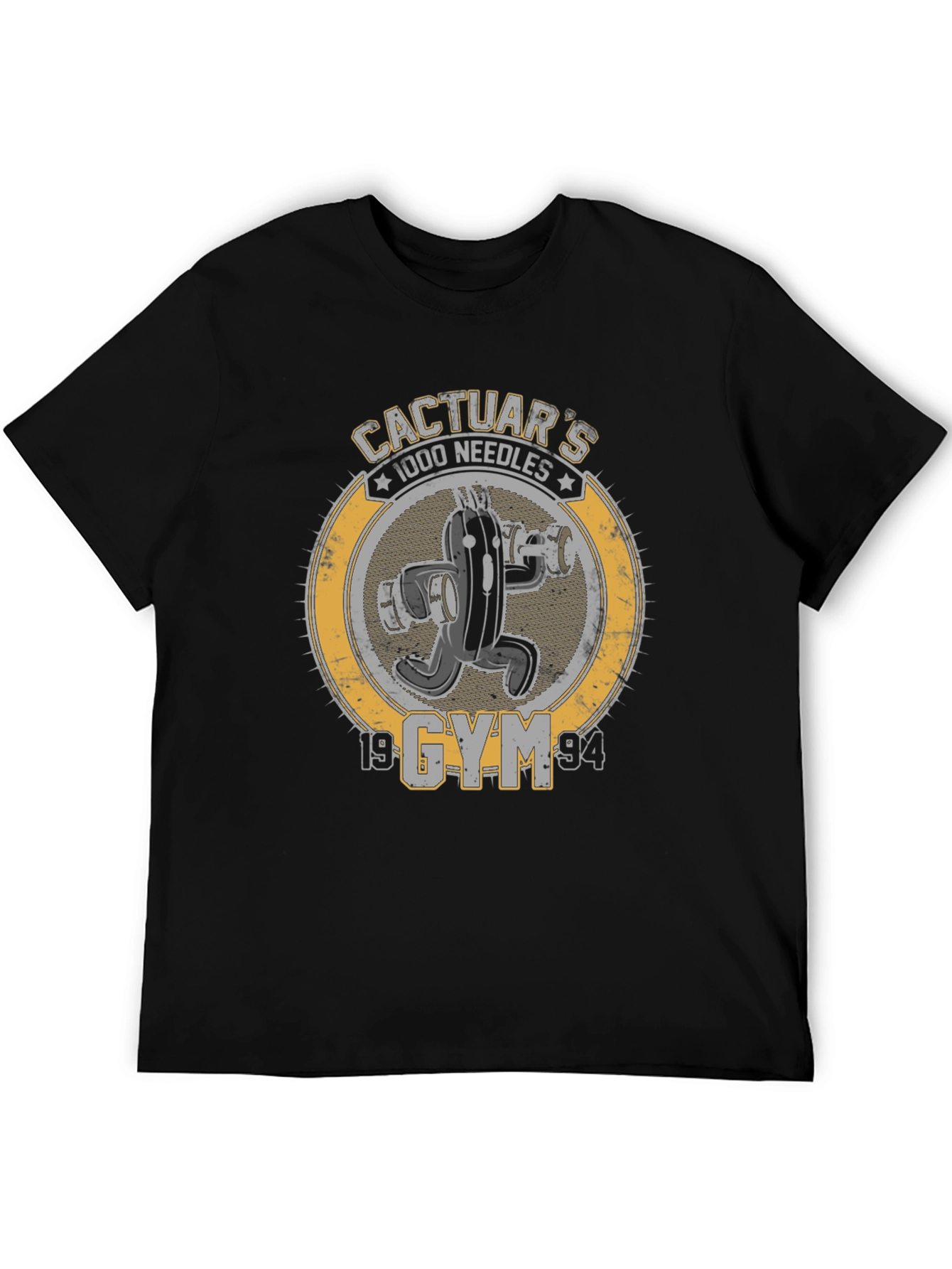 Cactuars Gym 1000 Needles Black T-Shirt