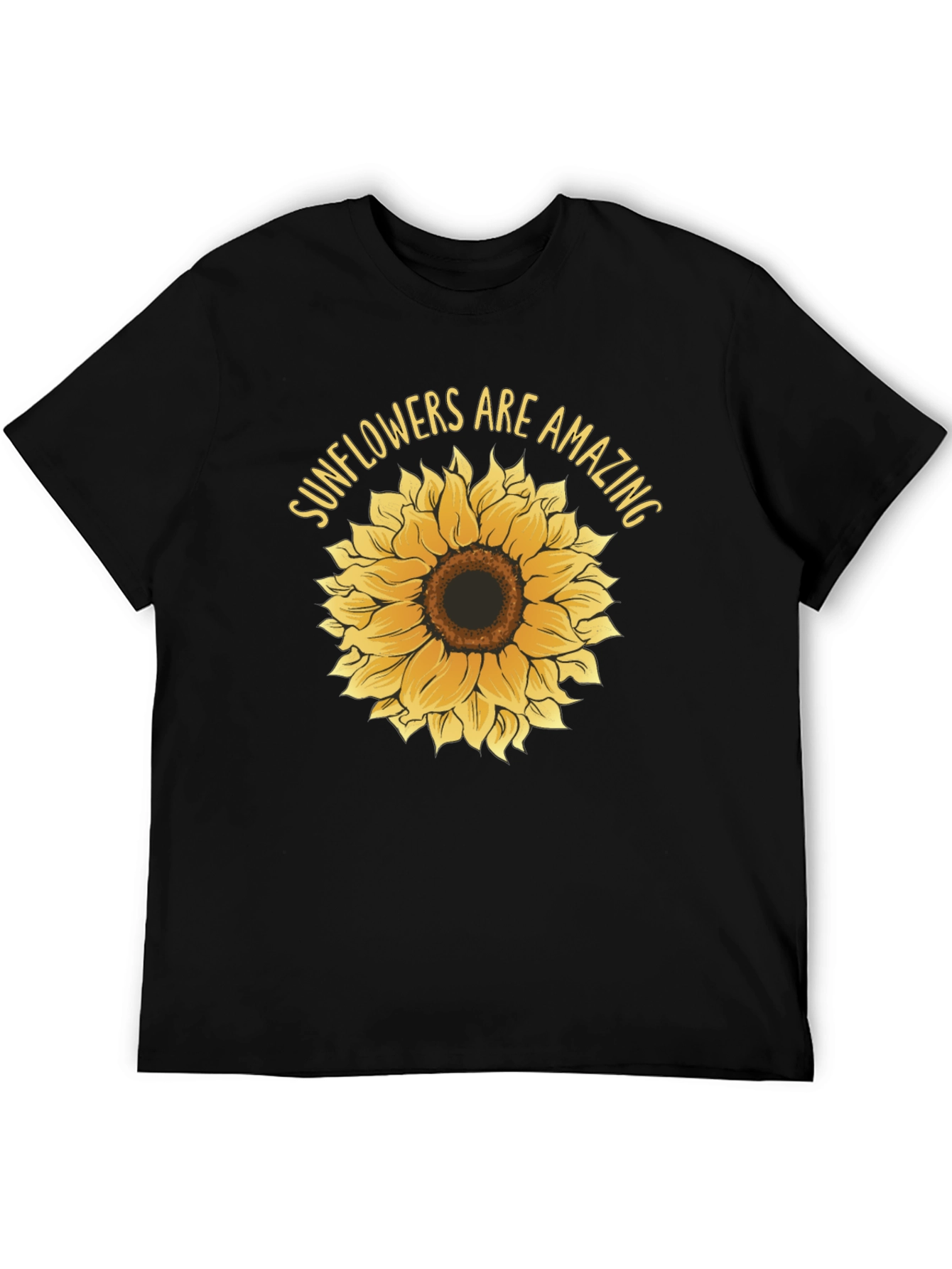 Sunflower Are Amazing Black T-Shirt