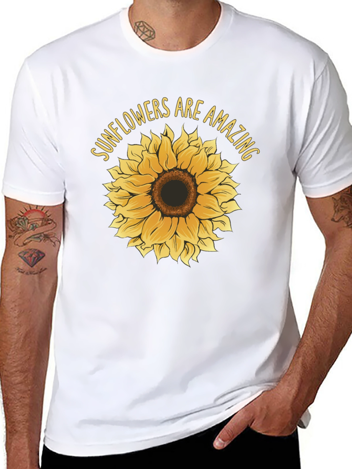 Sunflower Are Amazing Black T-Shirt