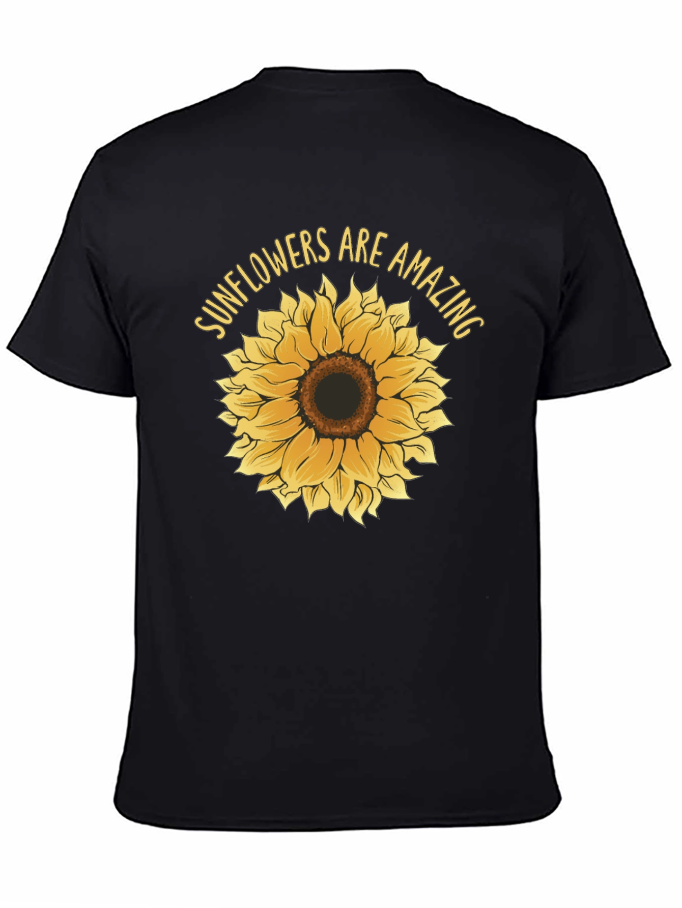 Sunflower Are Amazing Black T-Shirt