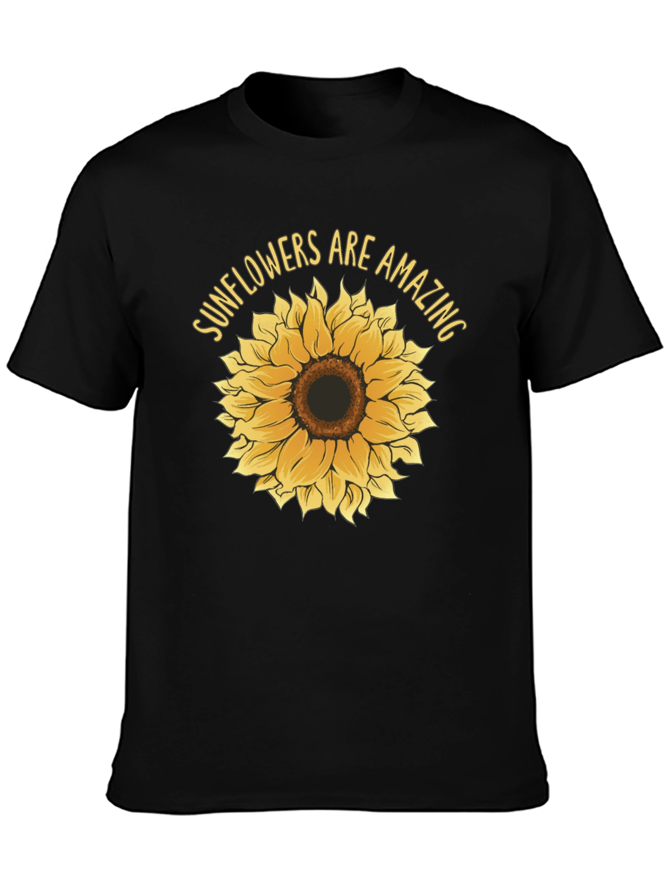 Sunflower Are Amazing Black T-Shirt