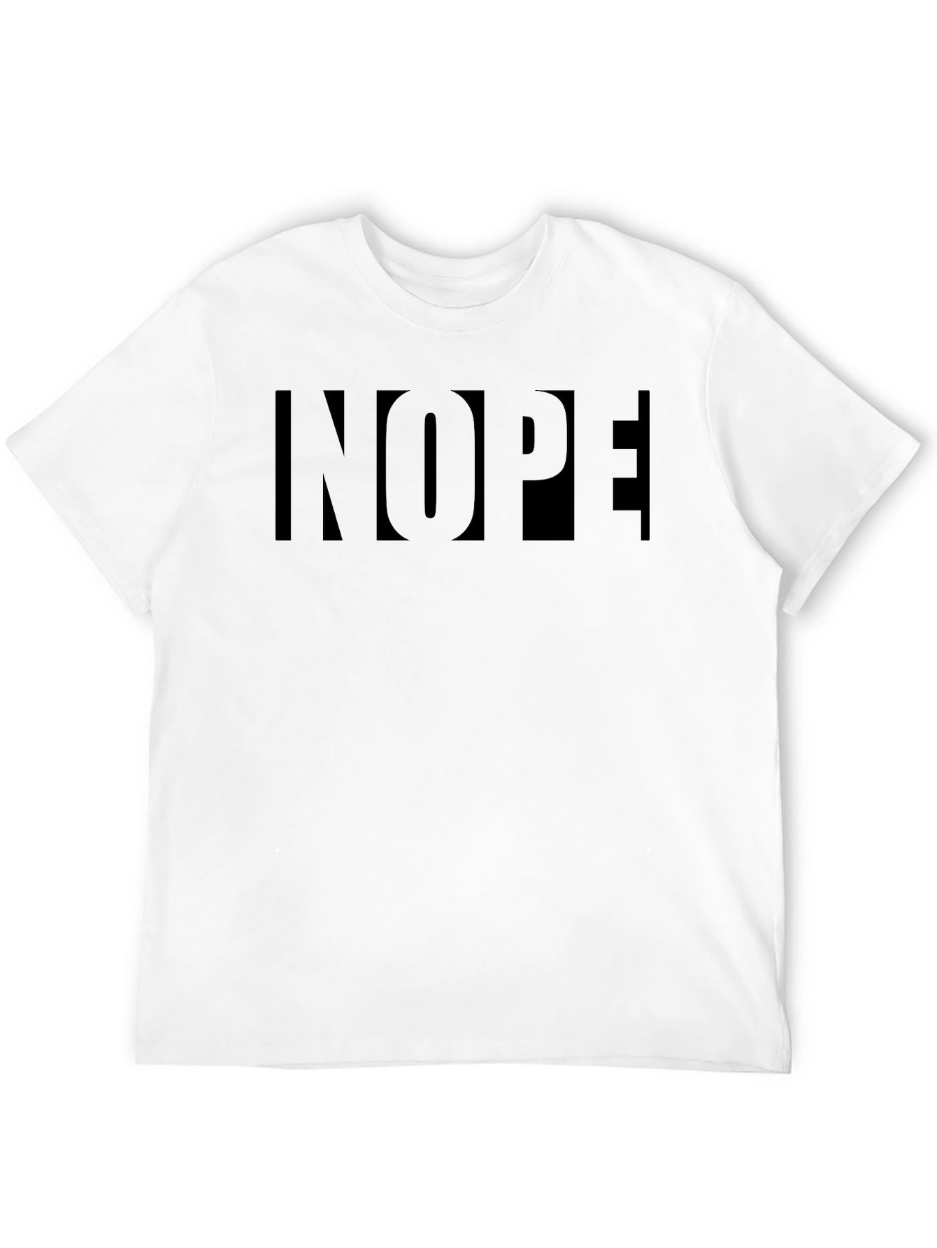 Nope Graphic Tee - Mens Black Cotton T-Shirt