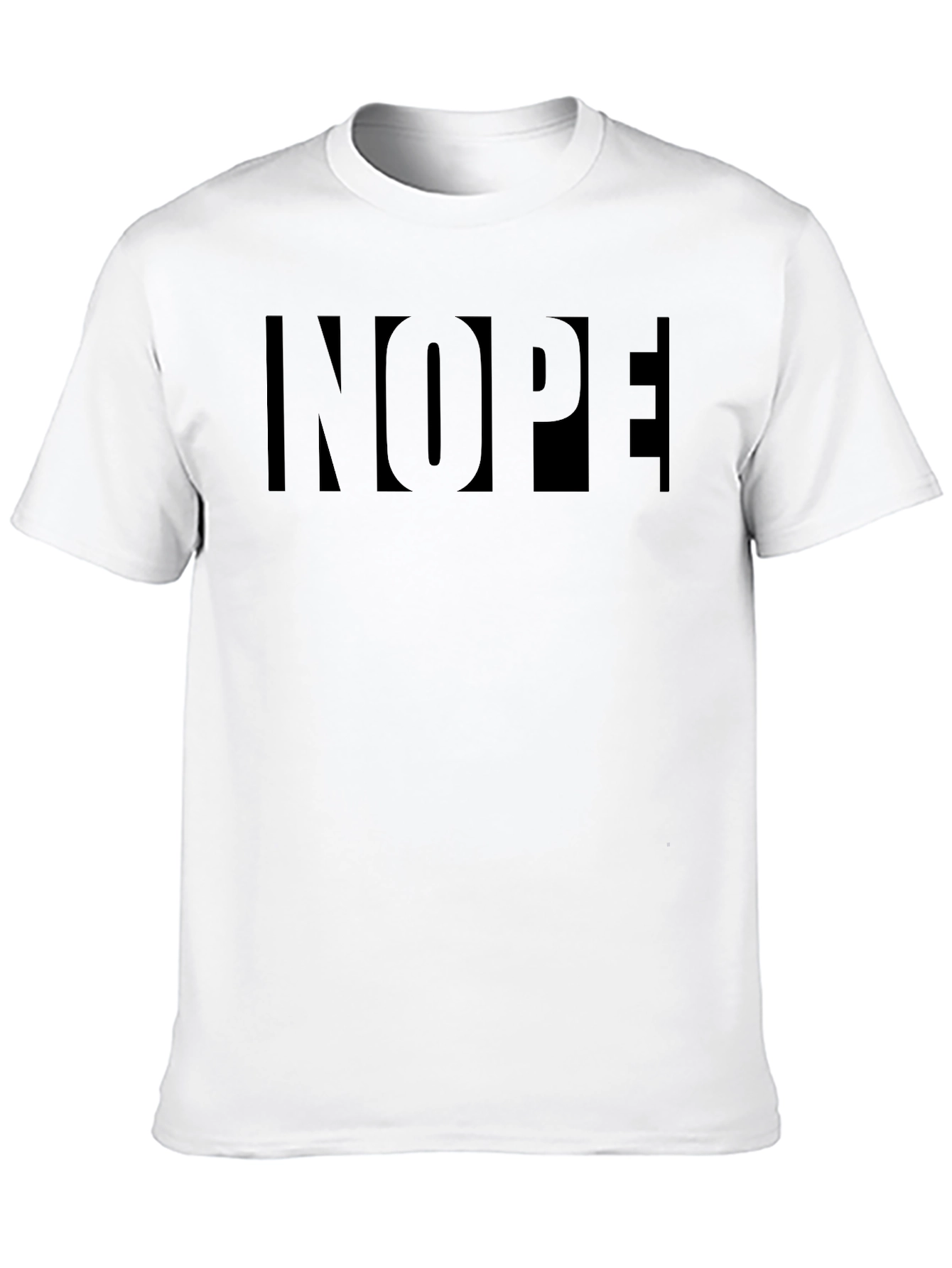 Nope Graphic Tee - Mens Black Cotton T-Shirt