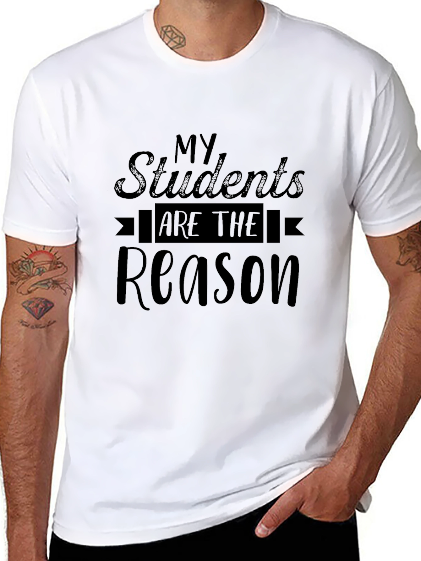 Teachers My Students are the Reason Black T-Shirt