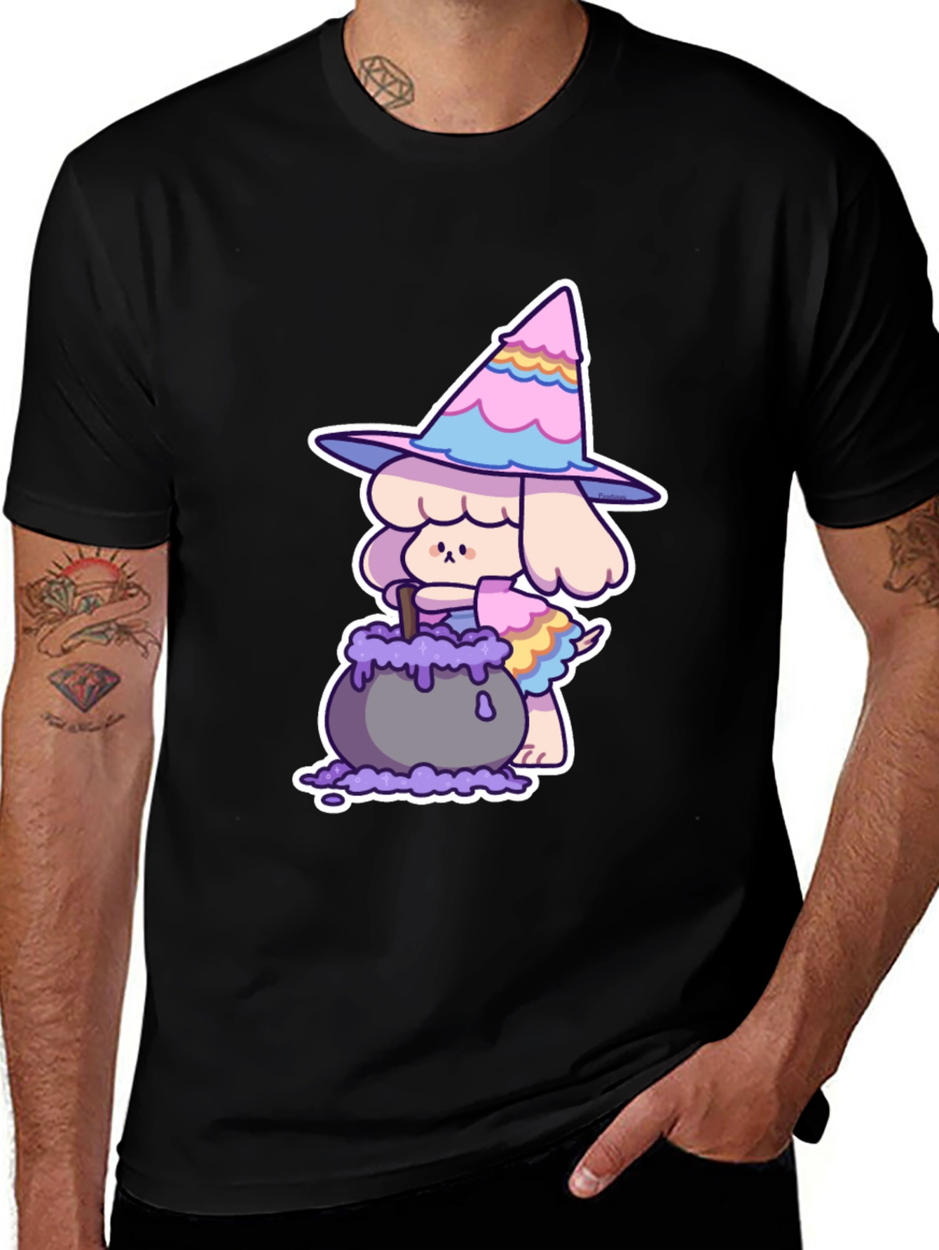 Whimsical Witch Dog T-Shirt