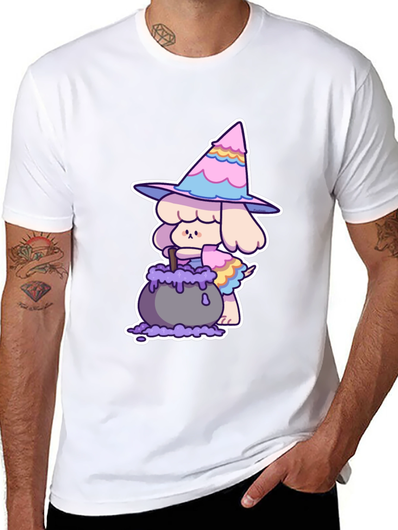 Whimsical Witch Dog T-Shirt