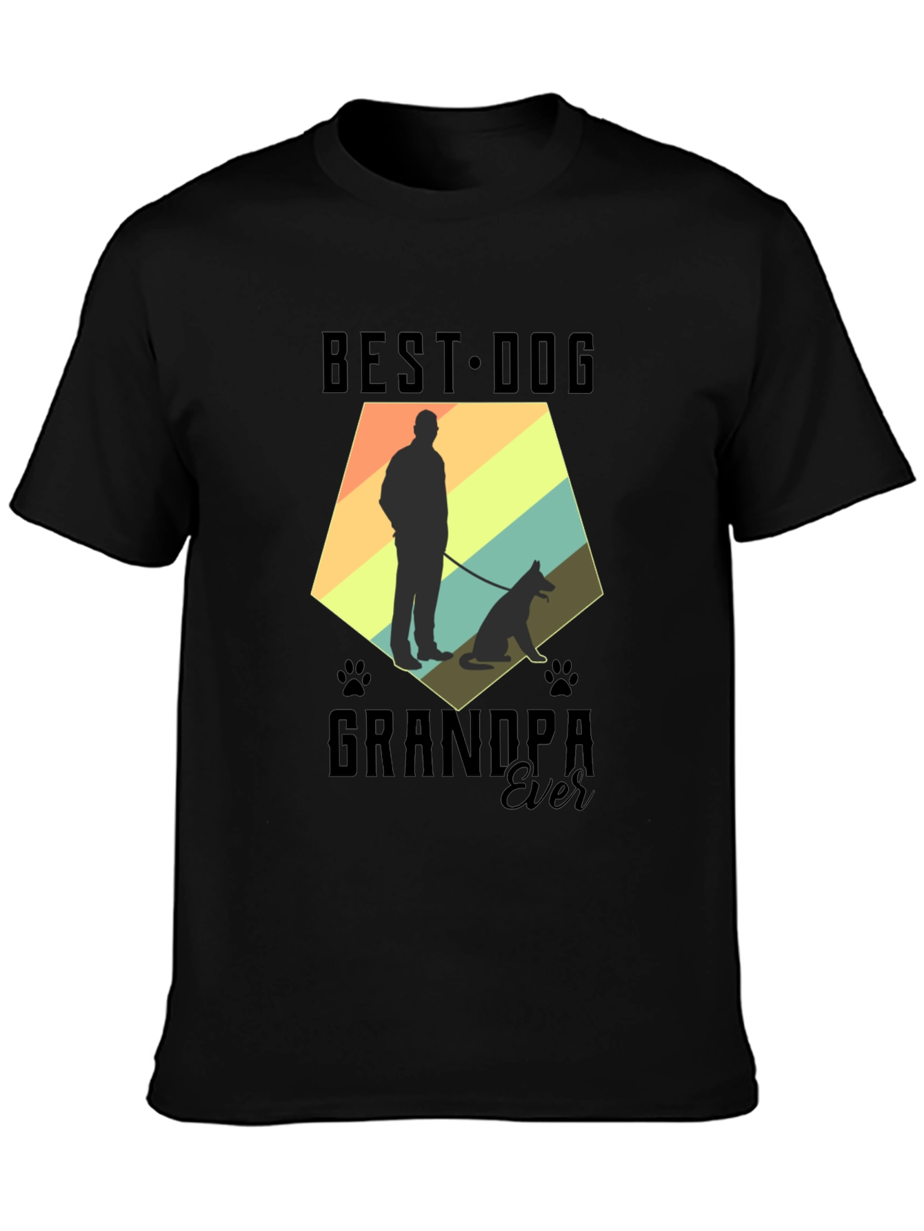Best Dog Grandpa Ever Graphic T-Shirt