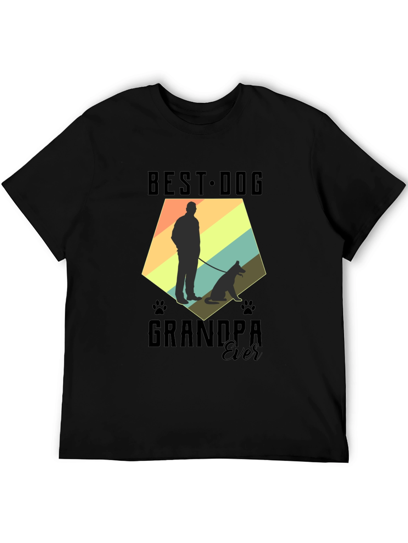 Best Dog Grandpa Ever Graphic T-Shirt