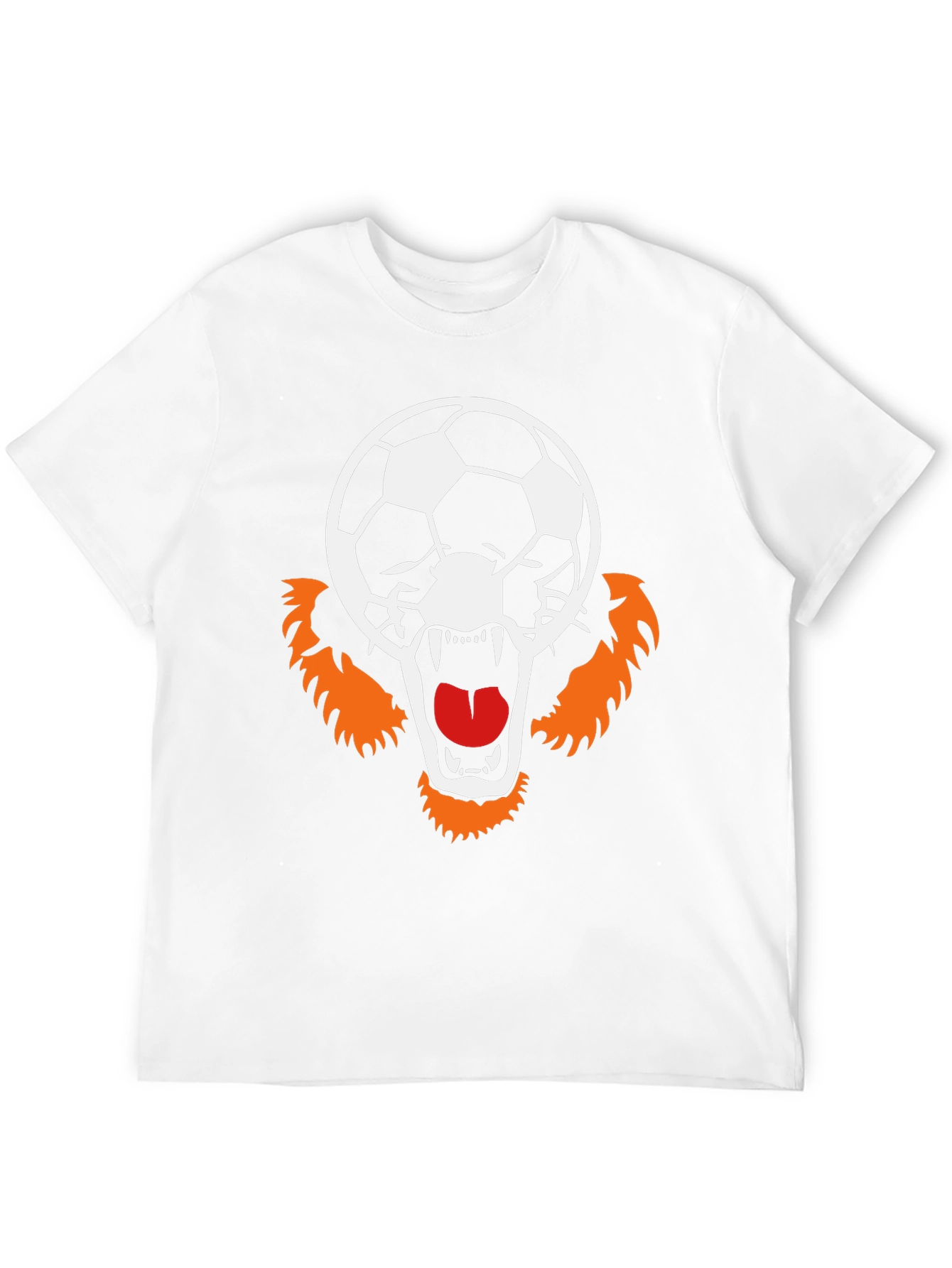 Soccer Tiger Graphic Black T-Shirt