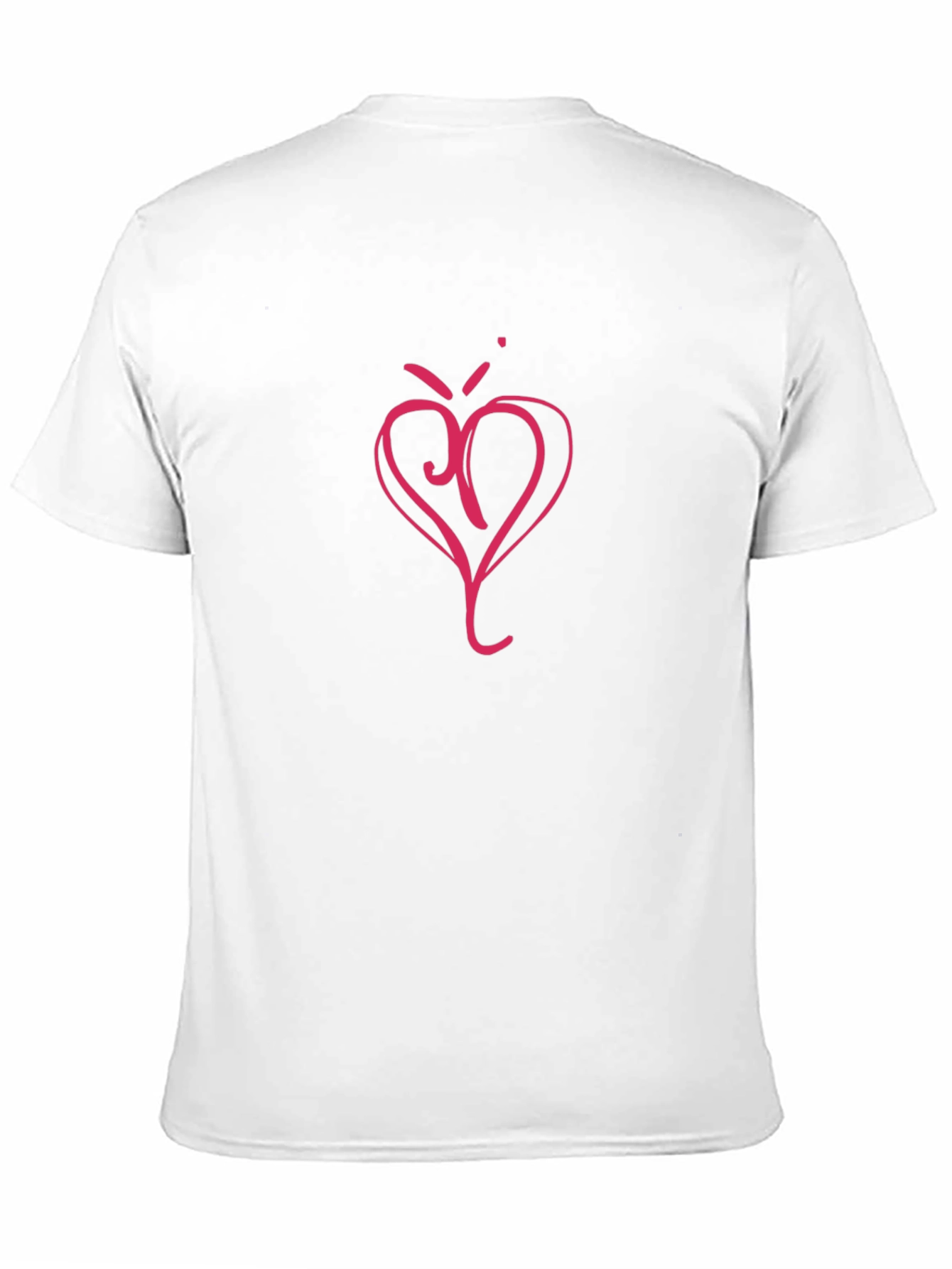Black T-Shirt with Pink Heart Design