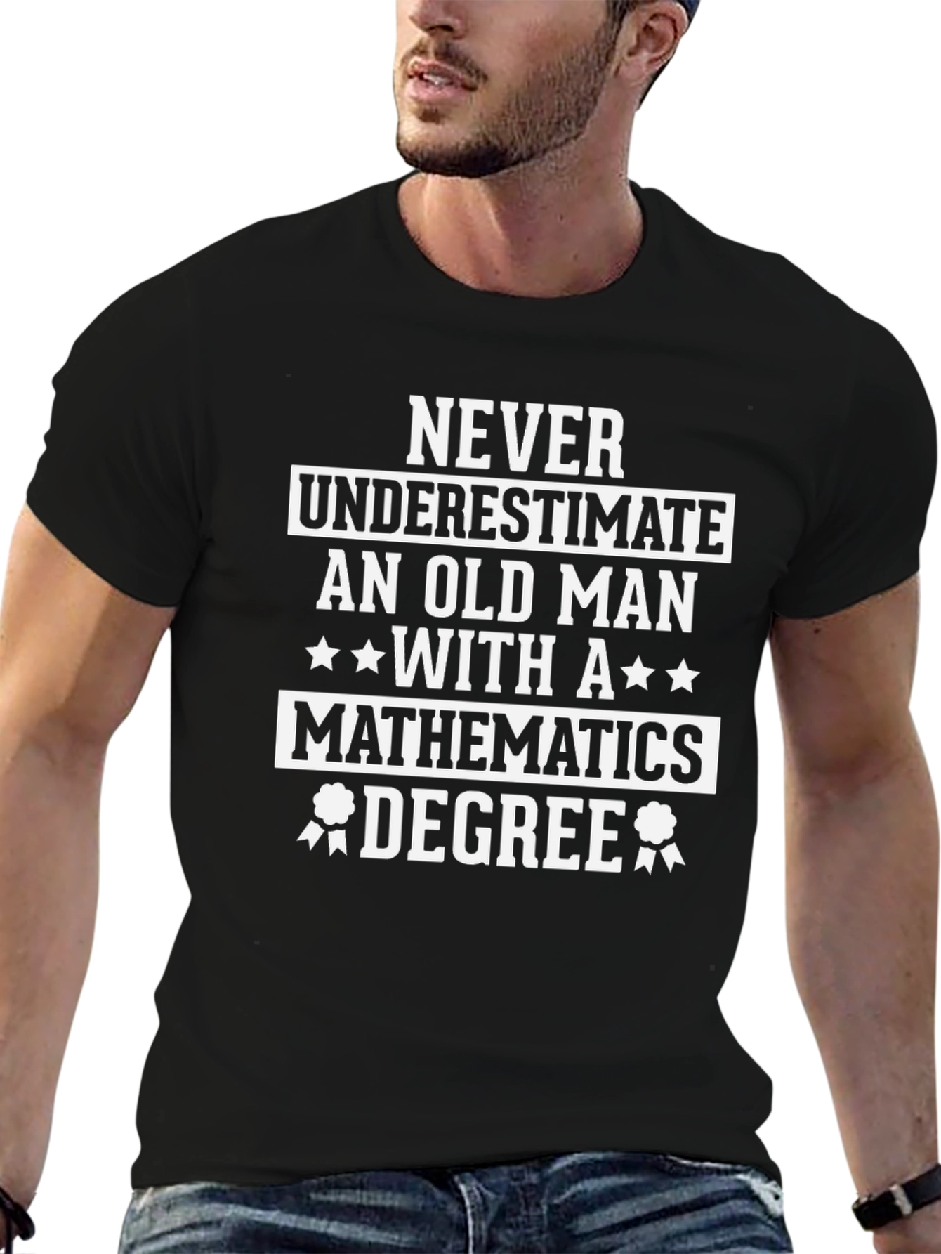 Funny Old Man Mathematics Degree T-Shirt