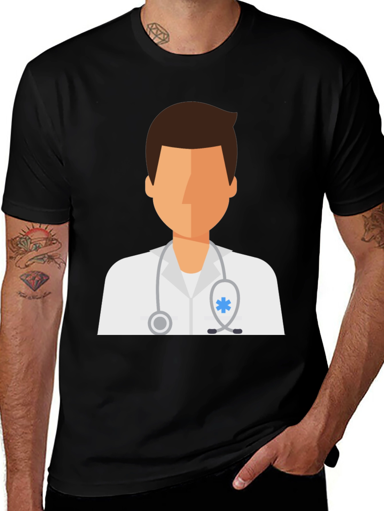 Doctor Graphic Tee - Black Cotton T-Shirt