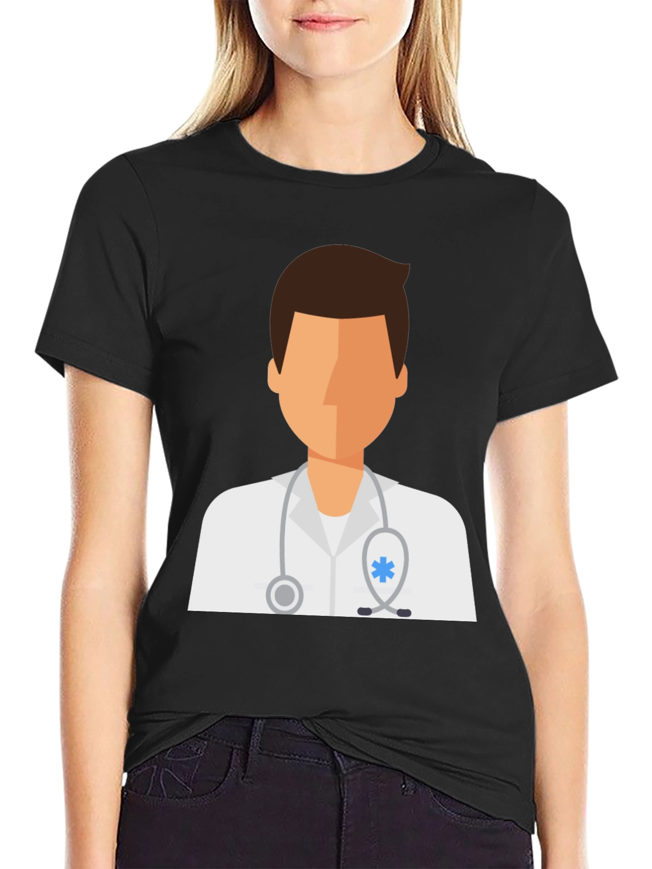 Doctor Graphic Tee - Black Cotton T-Shirt