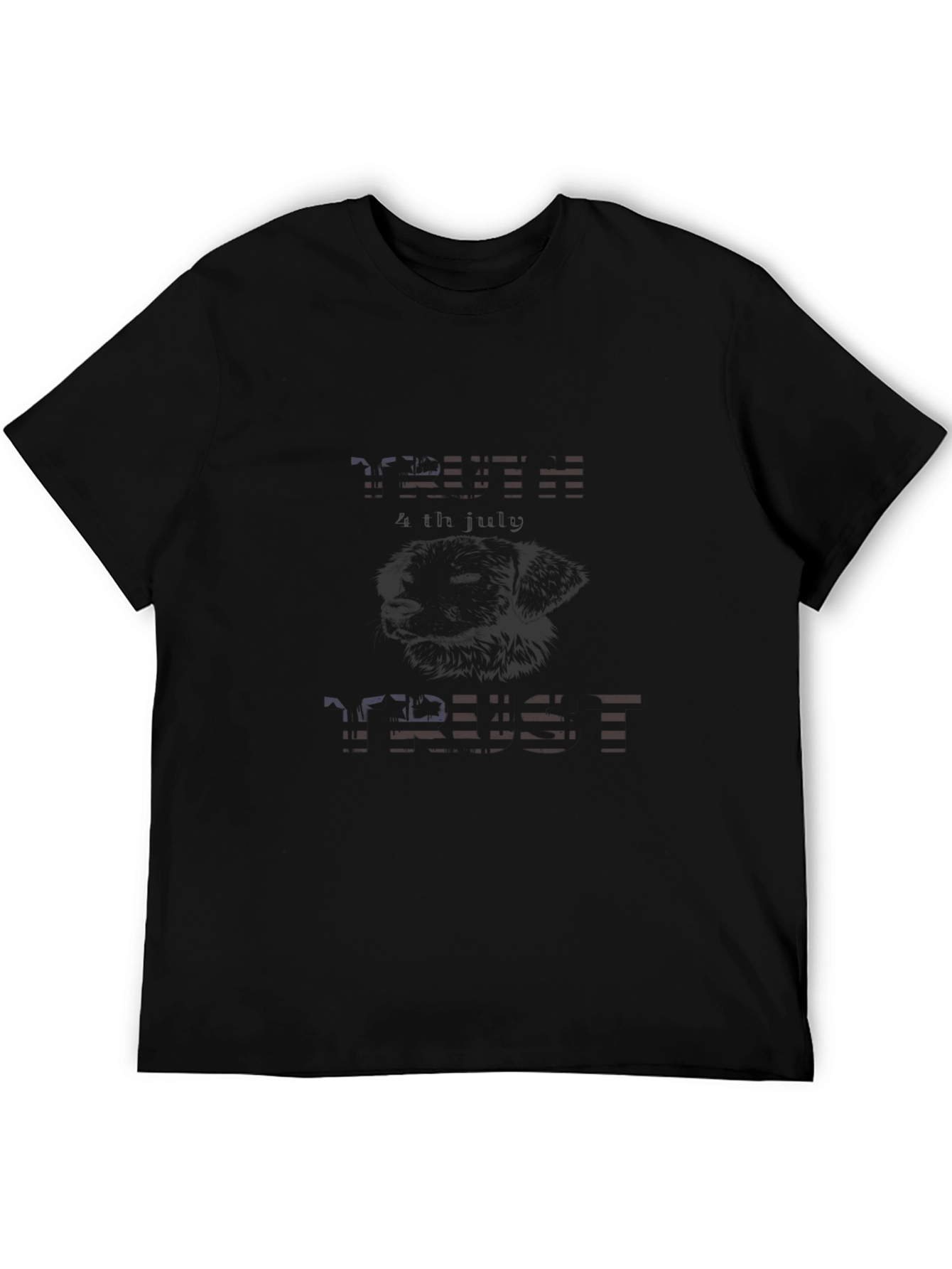 Patriotic 4th of July Mens Black T-Shirt