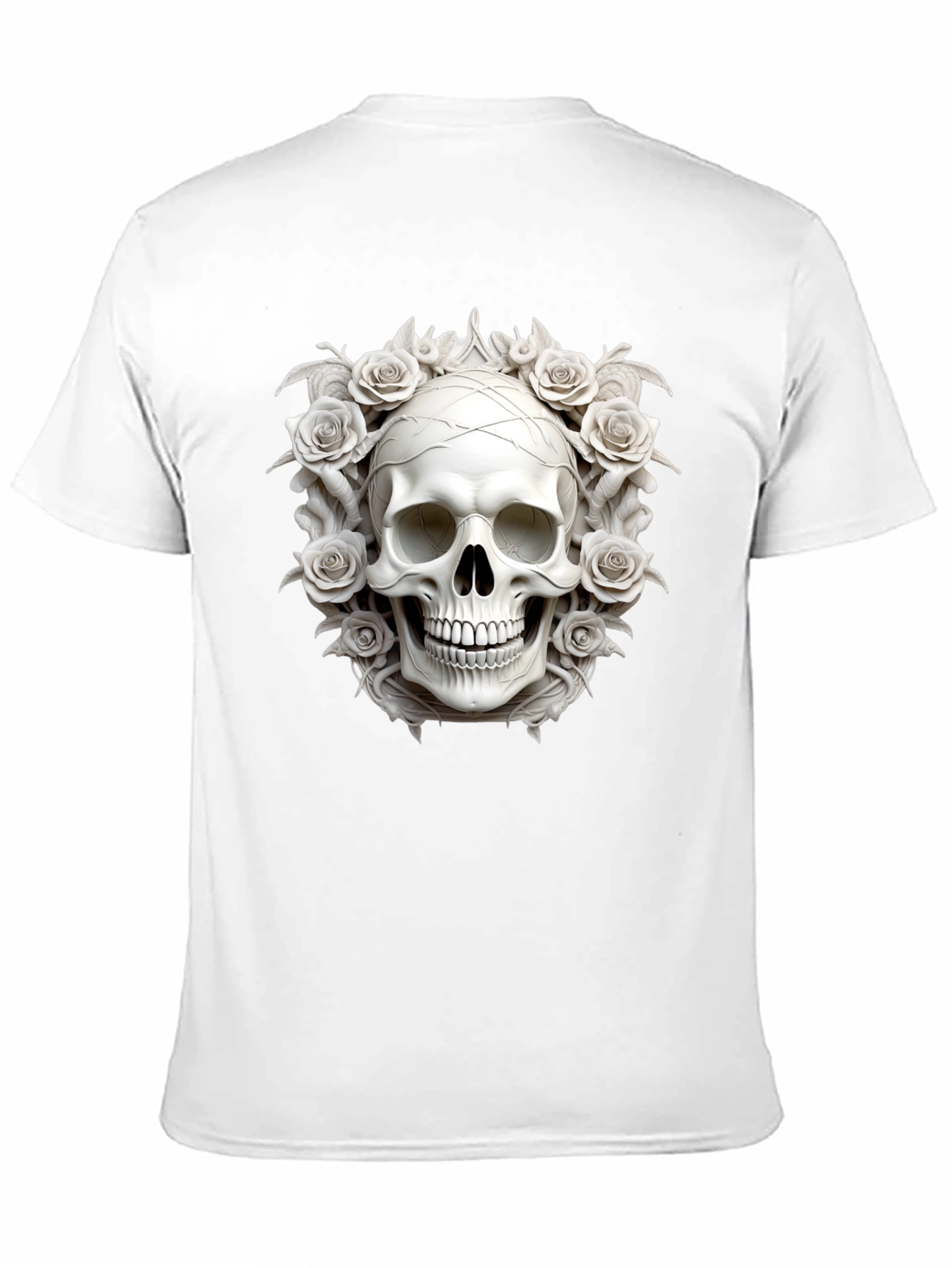 Skull & Roses Graphic Tee - Stylish Dark Fashion