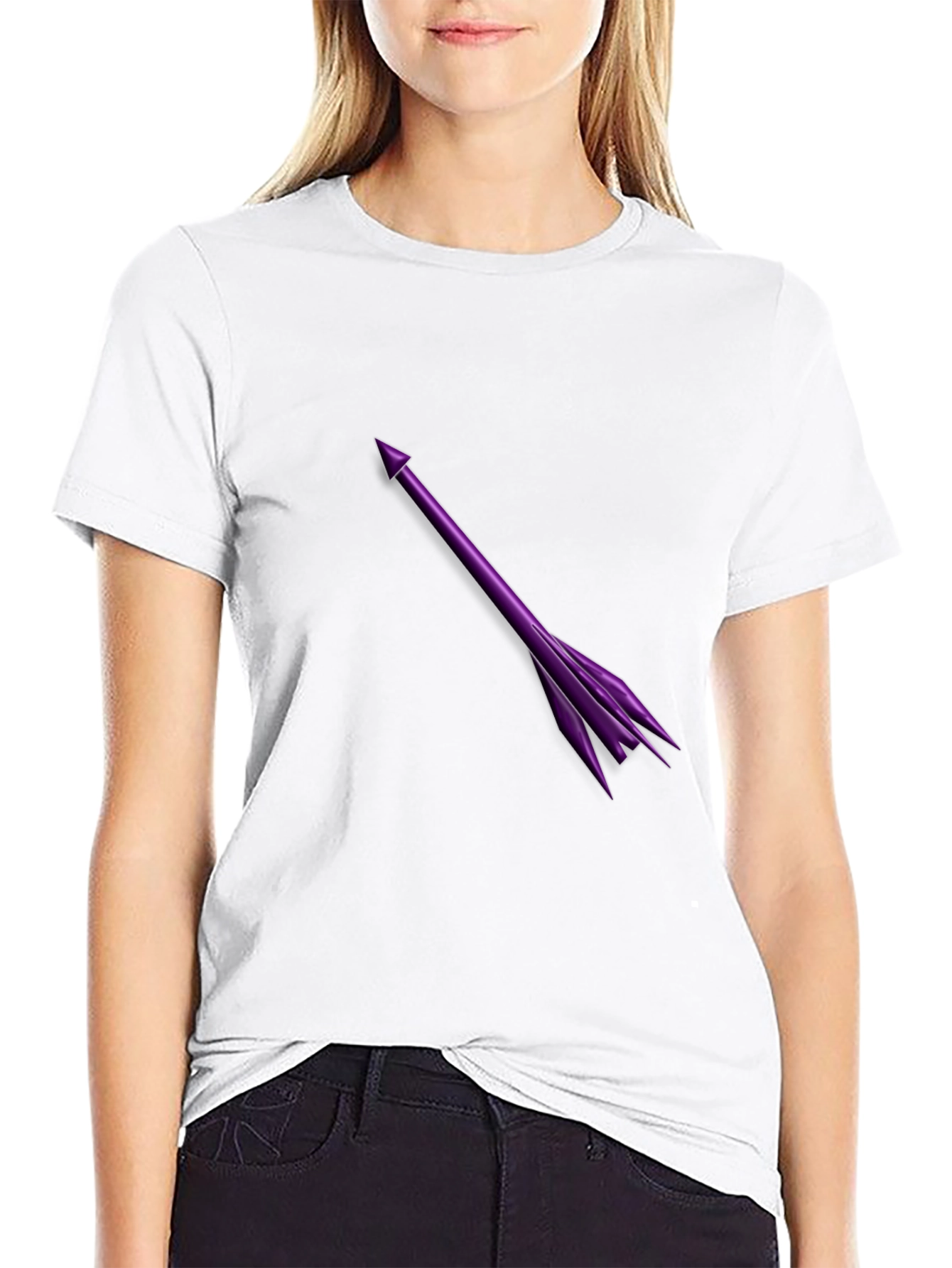 Purple Arrow Graphic T-Shirt - Stylish Casual Wear