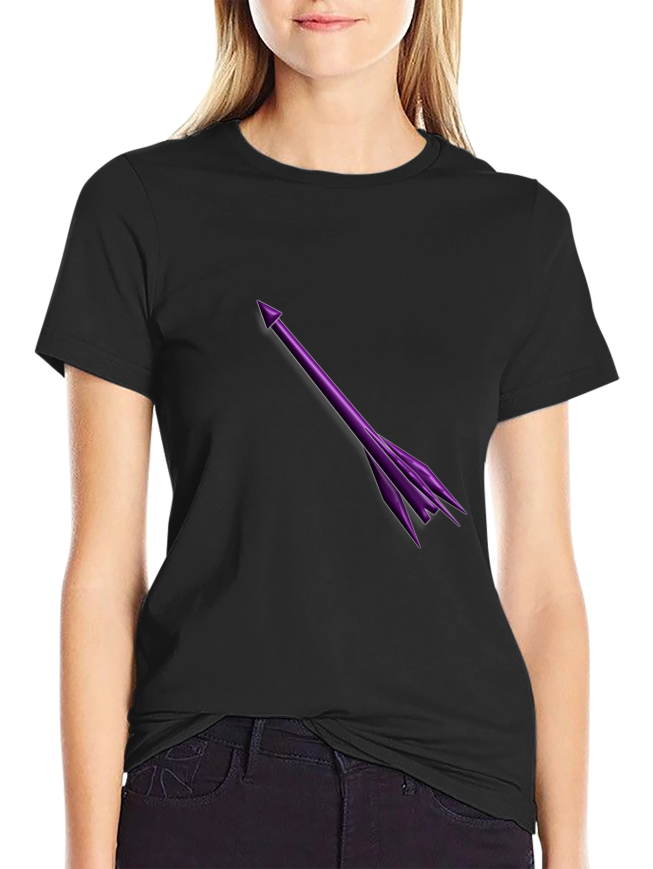 Purple Arrow Graphic T-Shirt - Stylish Casual Wear