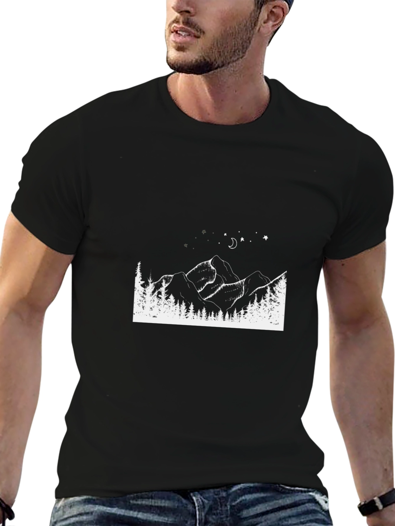 Mountainscape Graphic Tee - Black
