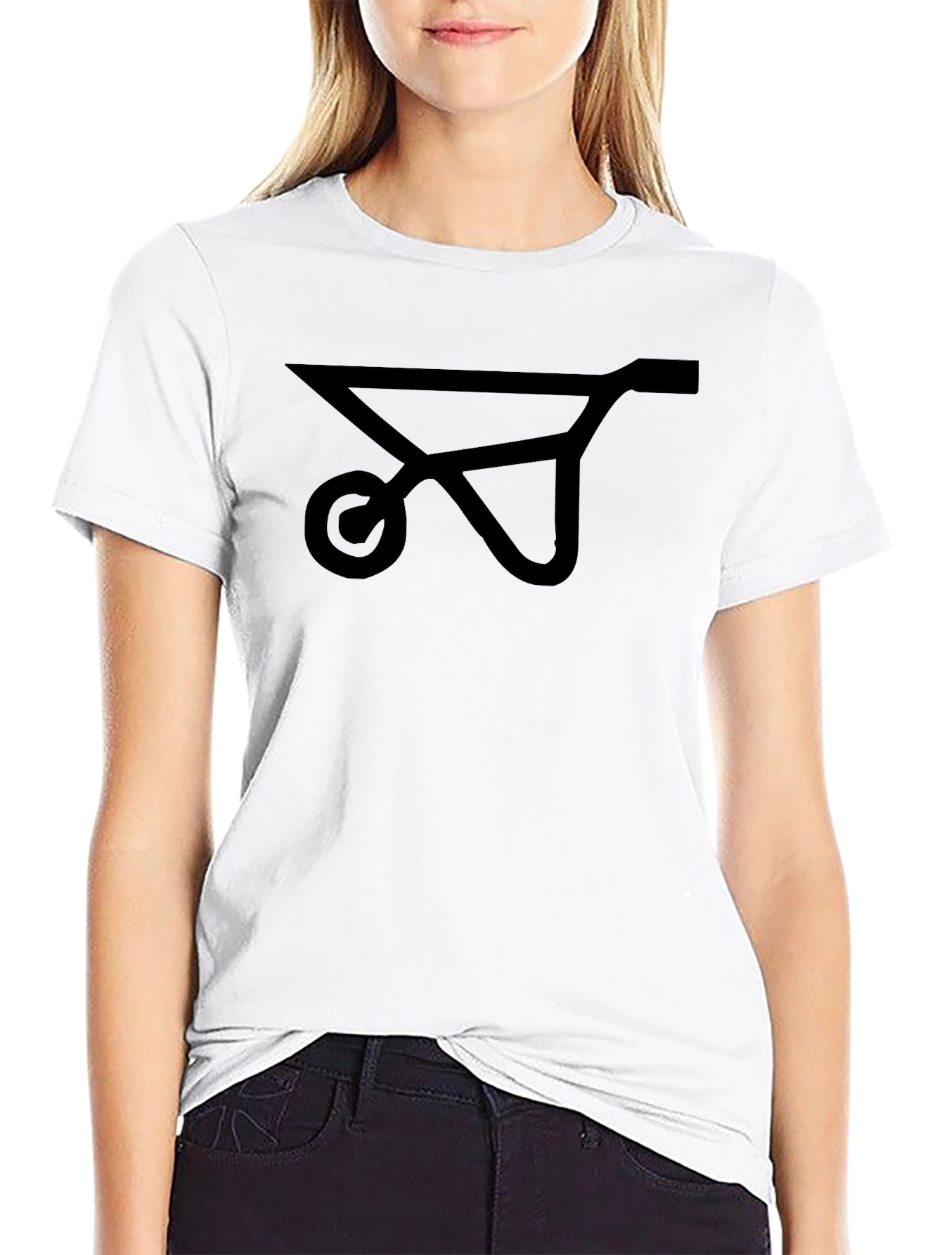 Wheelbarrow Graphic Tee - Black Cotton Casual Shirt