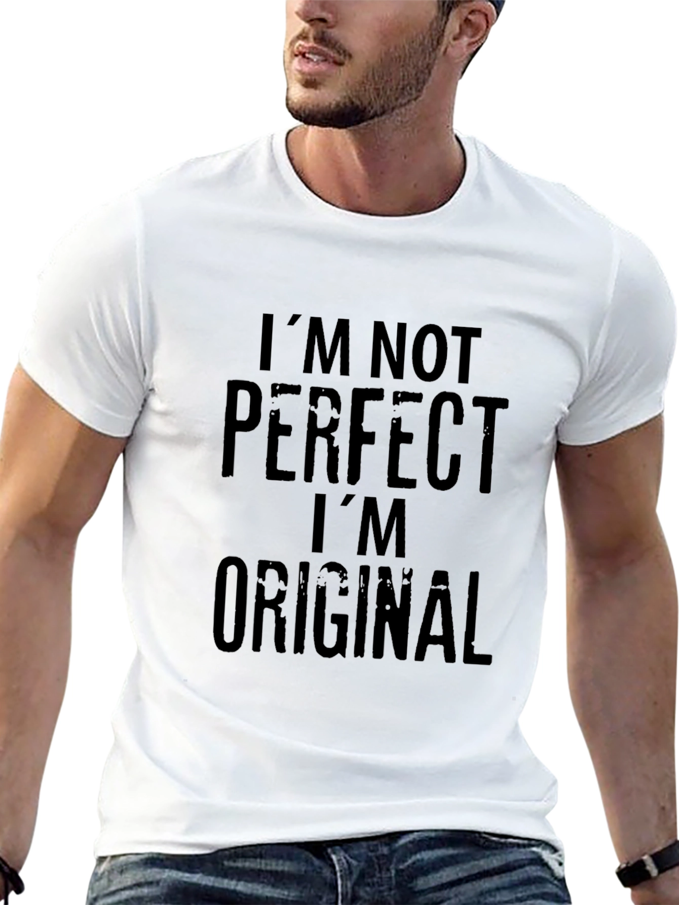 Im Not Perfect Im Original Black T-Shirt